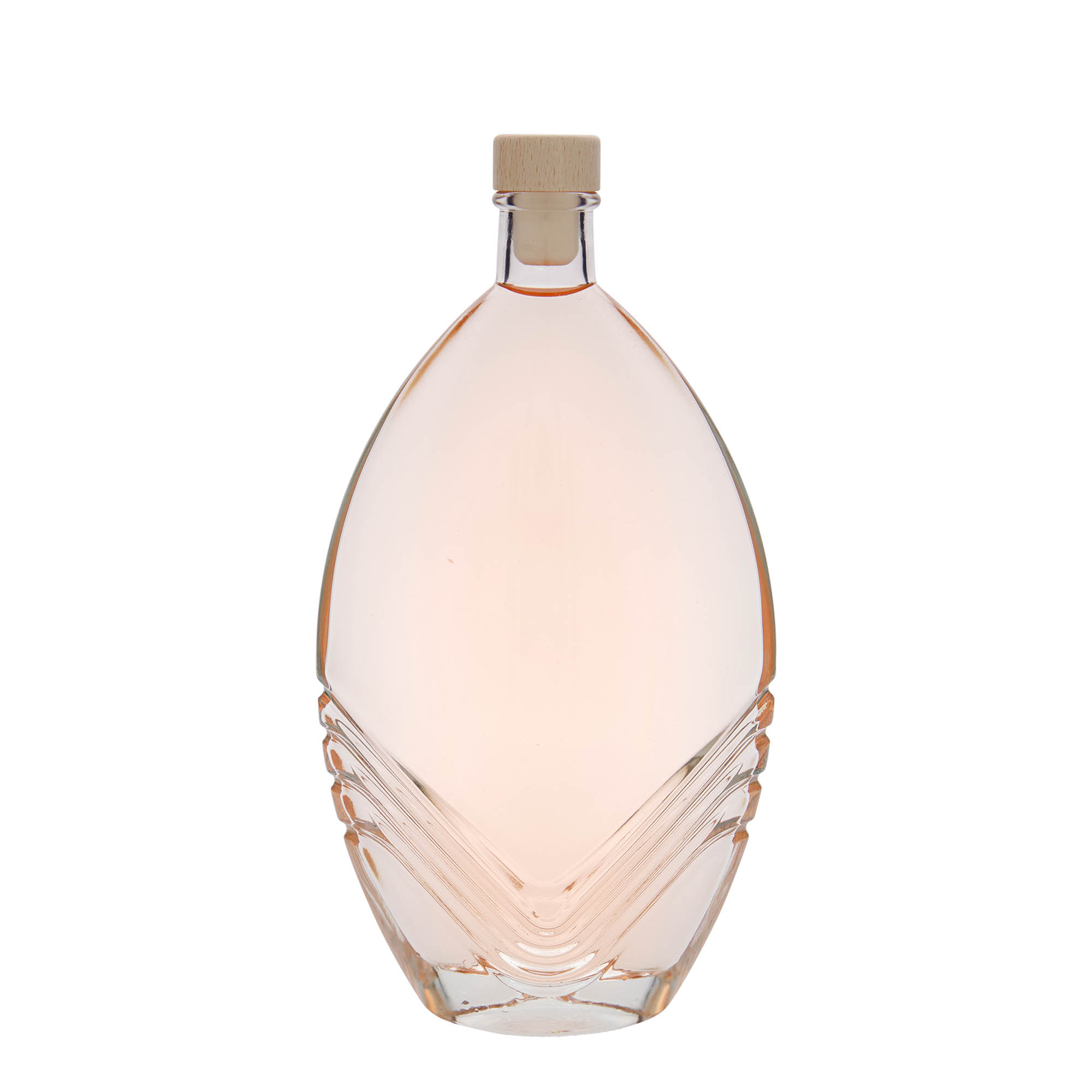 Garrafa de vidro de 500 ml 'Florence', oval, boca: cortiça Garrafa de vidro de 500 ml 'Florence', oval, boca: cortiça