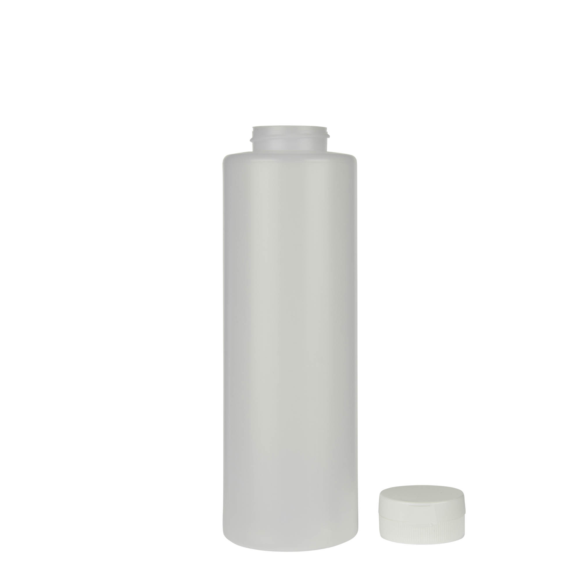 Frasco para molhos 500 ml, plástico LDPE, natural, bocal: 38/400 Frasco para molhos 500 ml, plástico LDPE, natural, bocal: 38/400