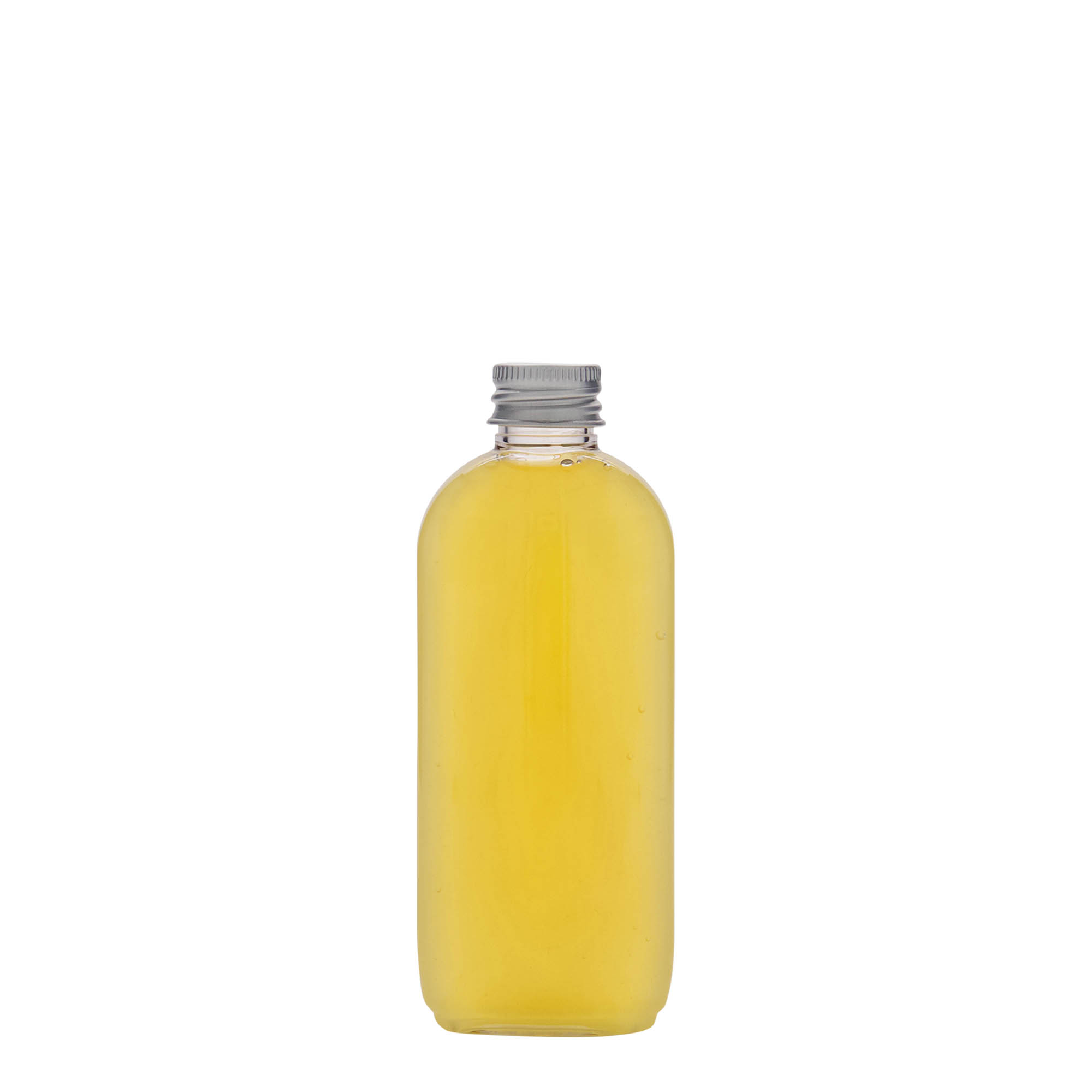 Frasco PET de 100 ml 'Íris', oval, plástico, bocal: 20/410 Frasco PET de 100 ml 'Íris', oval, plástico, bocal: 20/410