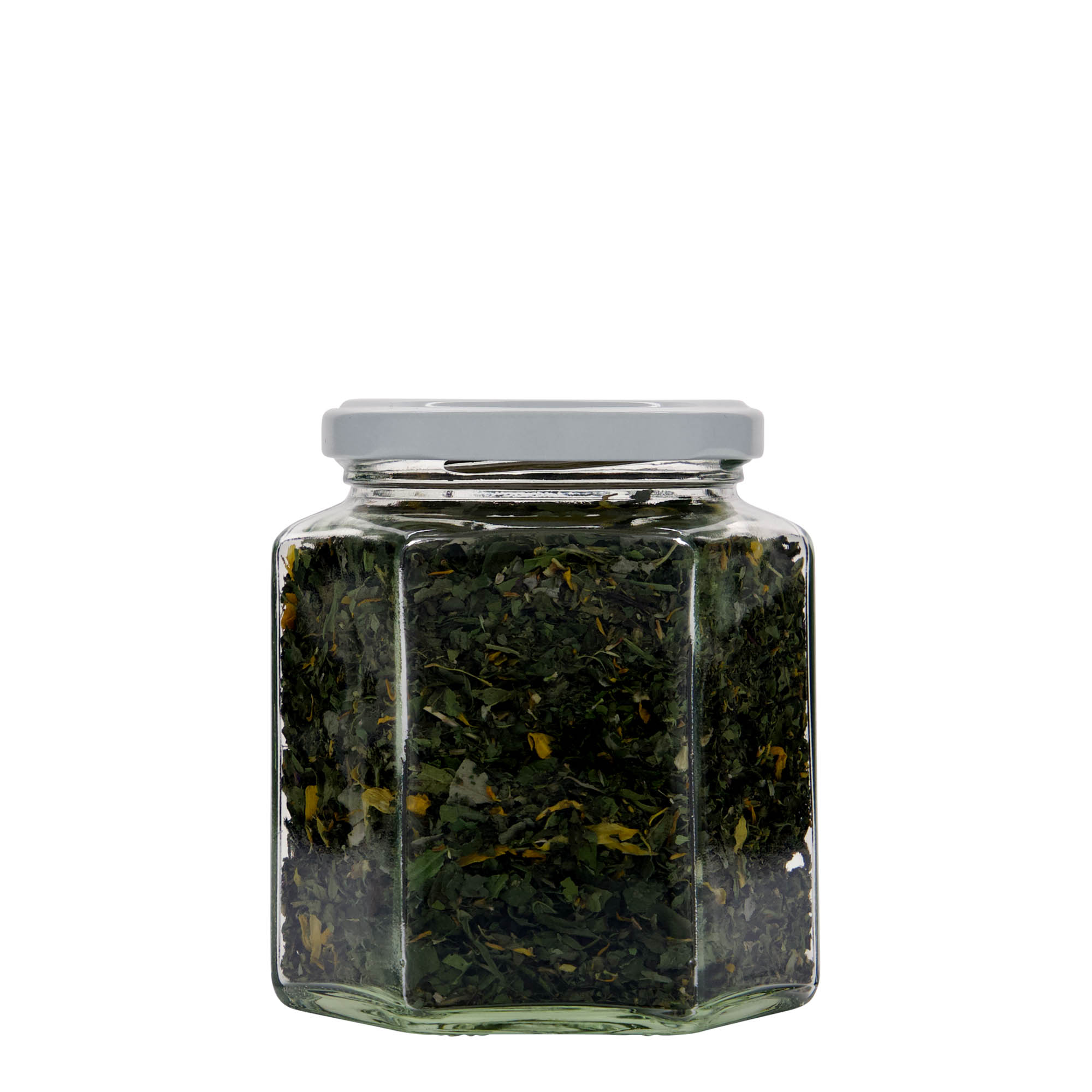 Frasco hexagonal de 390 ml, abertura: Twist-Off (TO 70)