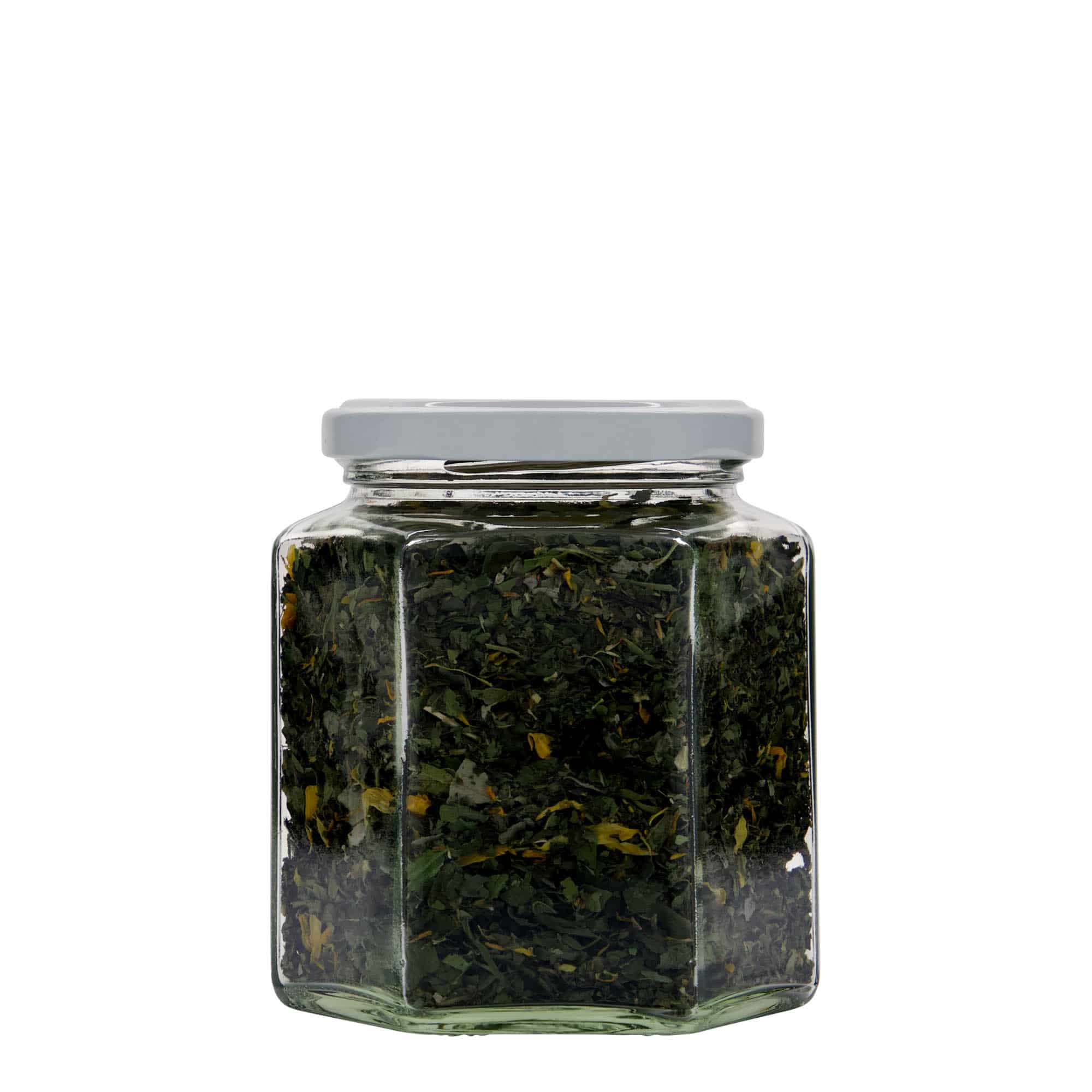 Frasco hexagonal de 390 ml, abertura: Twist-Off (TO 70)