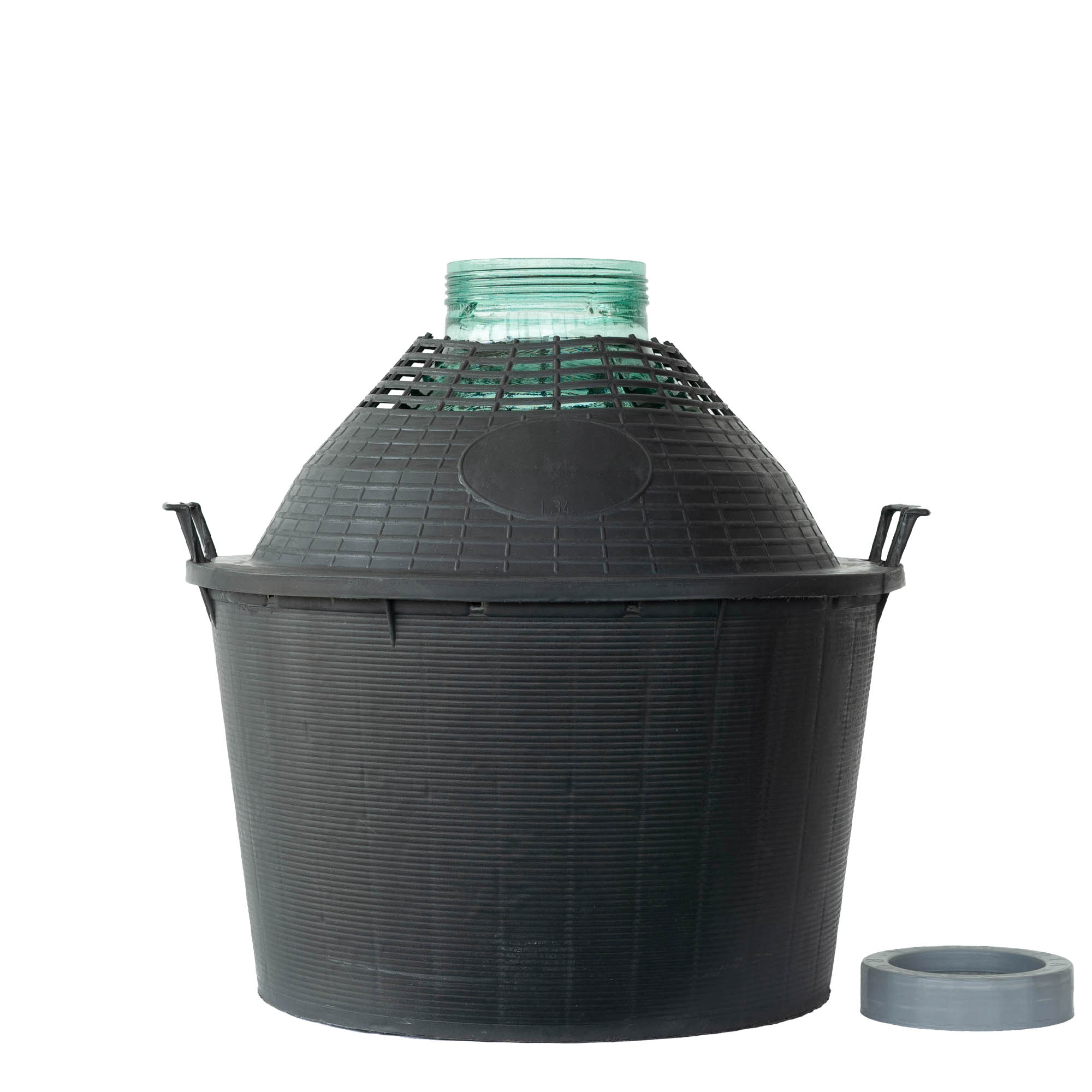 34 l garrafa de balão de boca larga, vidro, boca: fecho de rosca 34 l garrafa de balão de boca larga, vidro, boca: fecho de rosca