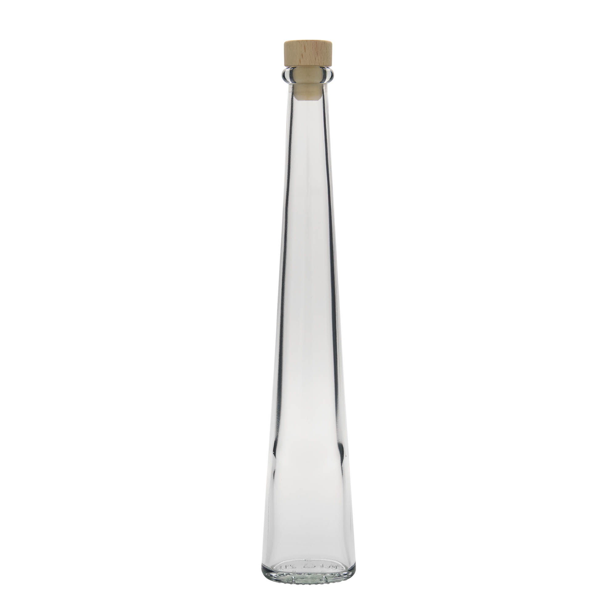 Garrafa de vidro de 200 ml 'Dama Ovale', oval, boca: cortiça