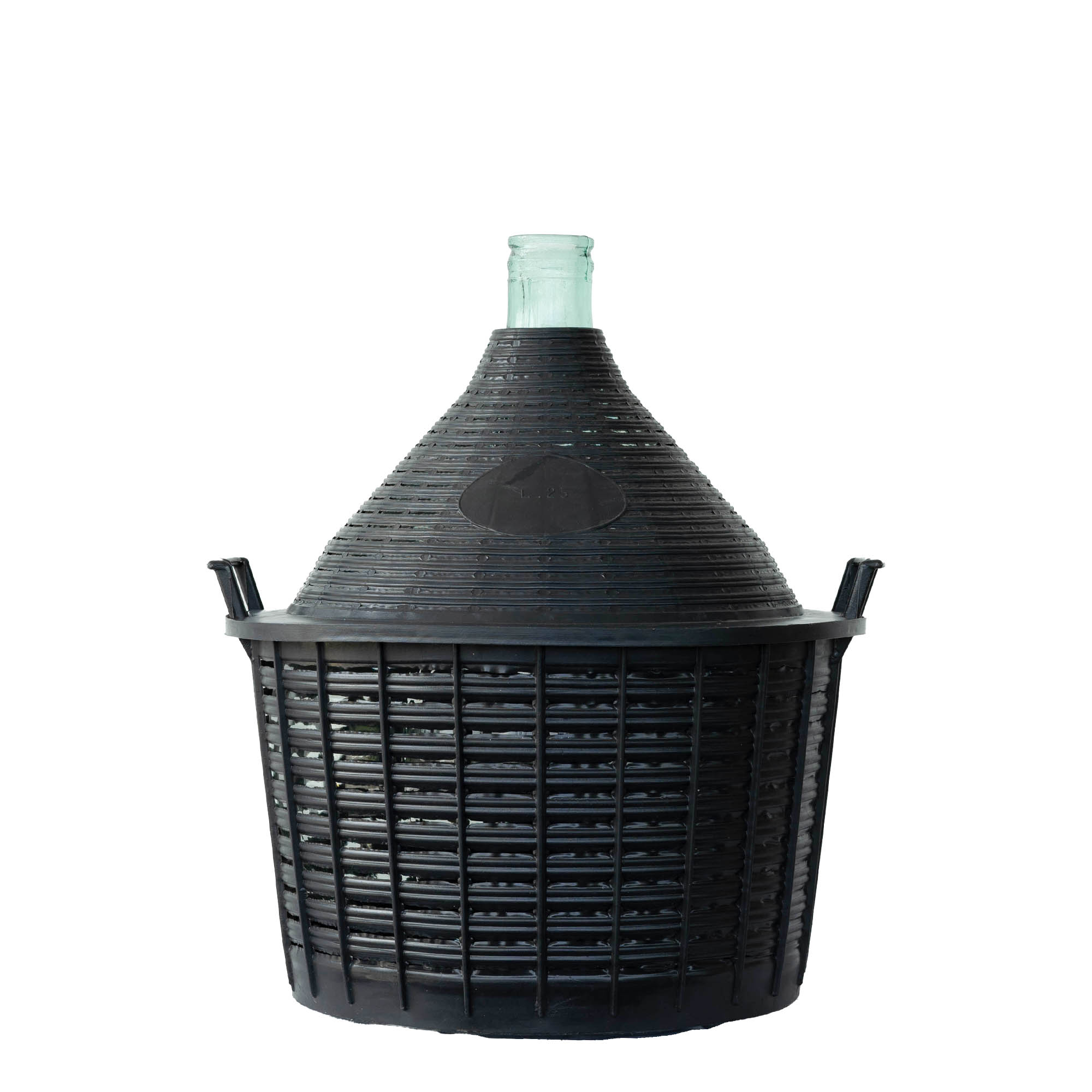 Botija de 25 l, pescoço estreito, vidro, boca: tampa de encaixe Botija de 25 l, pescoço estreito, vidro, boca: tampa de encaixe