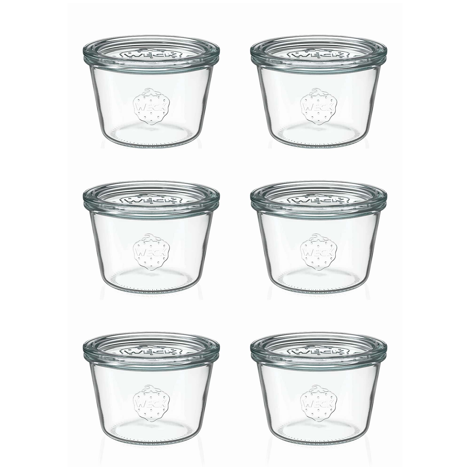 6x 370 ml frasco WECK com tampa de vidro RR 100