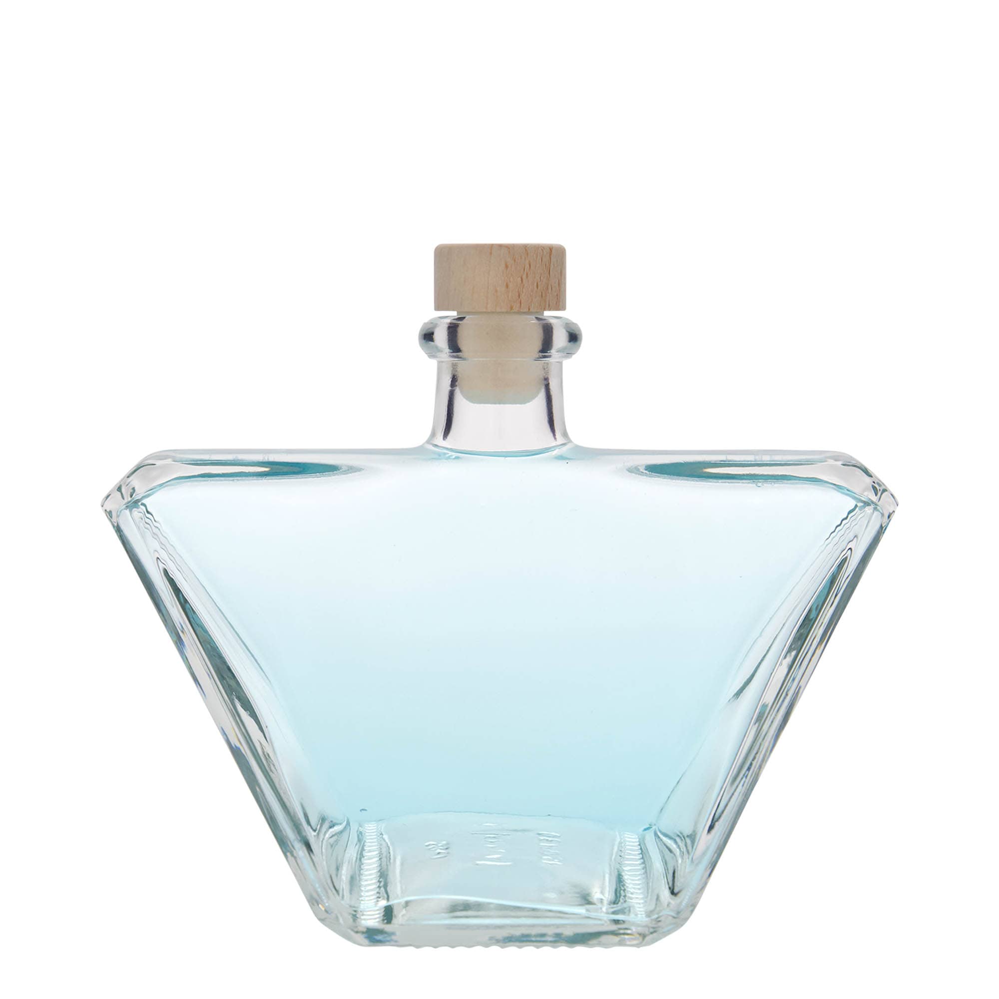 500 ml Garrafa de vidro 'Charly', retangular, boca: Cortiça