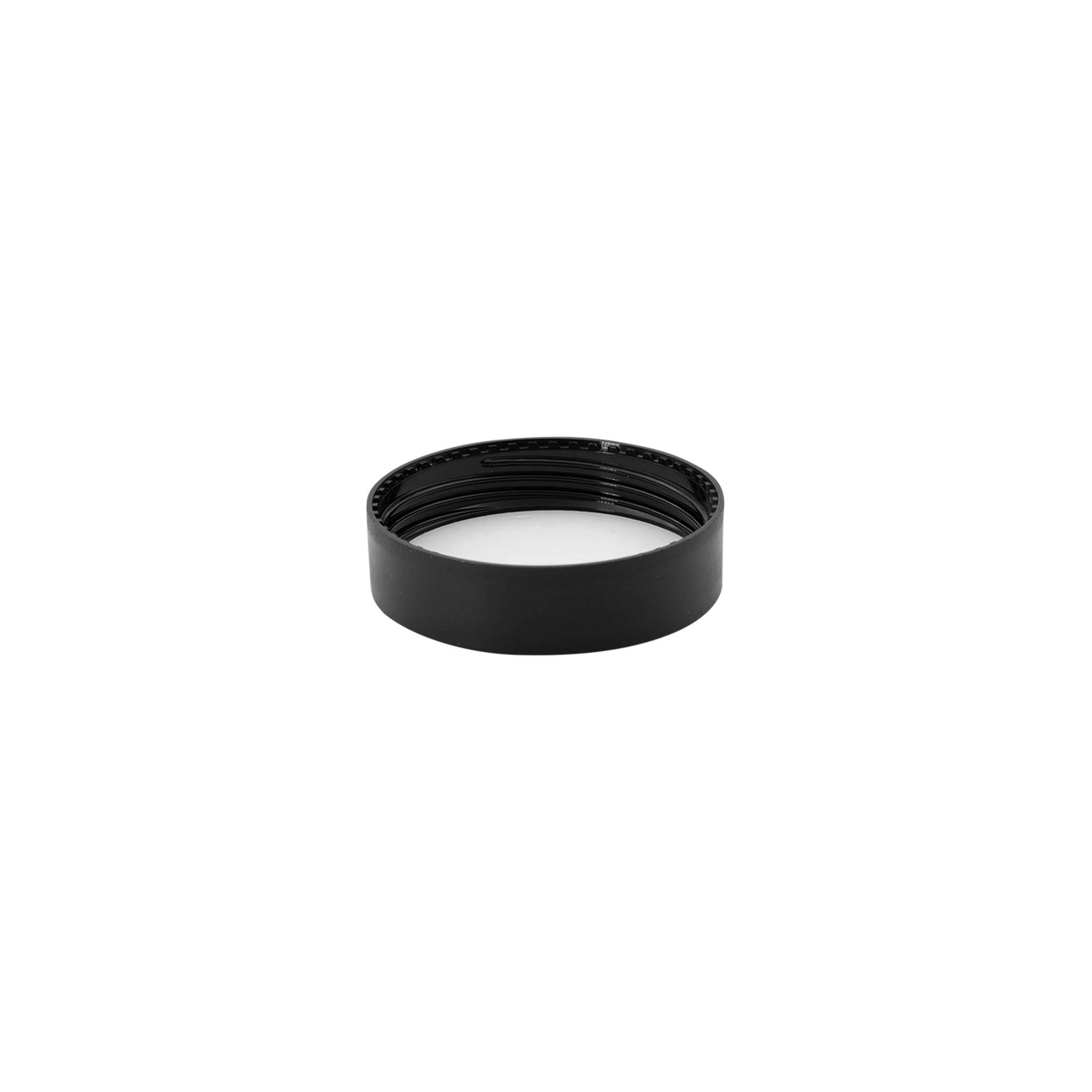 Tampa de rosca para 30 ml 'Antonella', plástico PP, preto