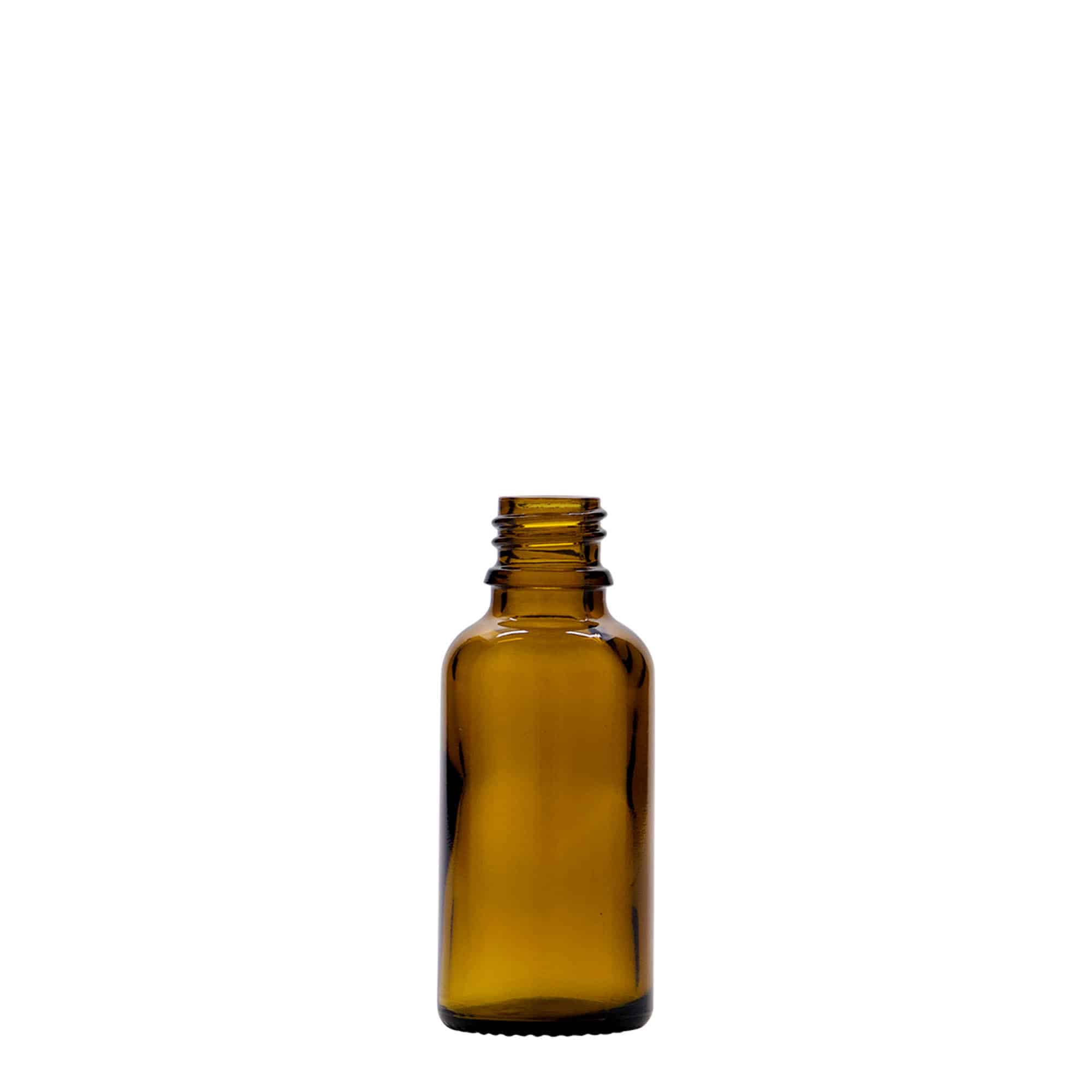 30 ml Frasco de medicamentos, vidro, castanho, boca: DIN 18 30 ml Frasco de medicamentos, vidro, castanho, boca: DIN 18
