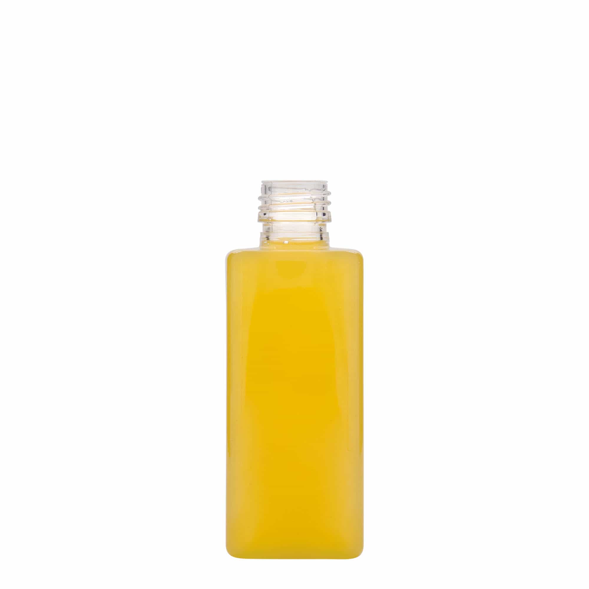 Garrafa PET de 250 ml 'Karl', quadrada, plástico, boca: PP 28