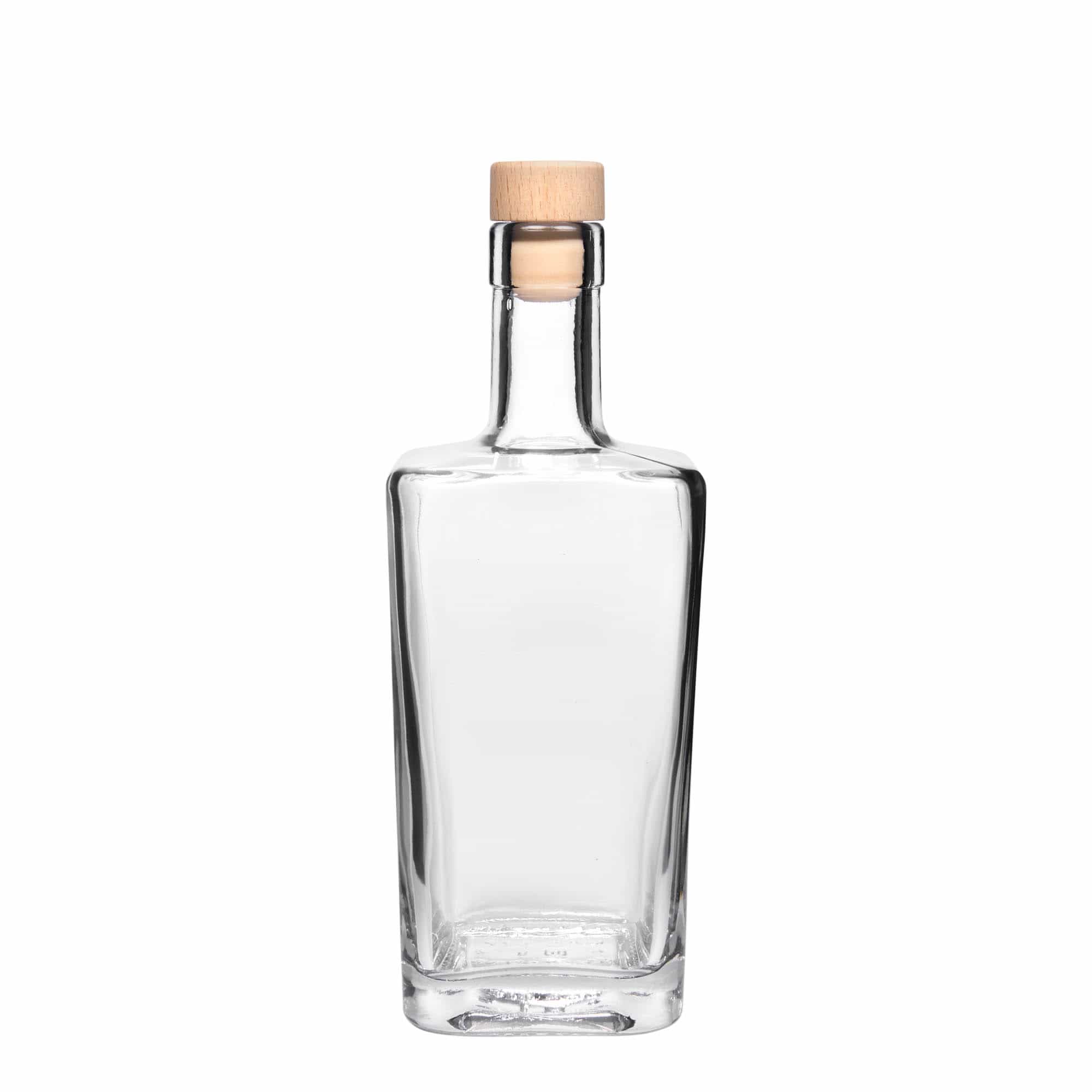 Garrafa de vidro de 500 ml 'Noel', quadrada, boca: cortiça