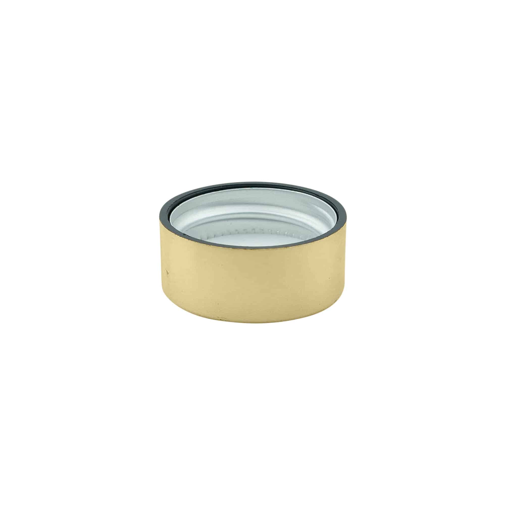 Tampa de rosca, plástico ABS, dourado, para bocal: GPI 28/400