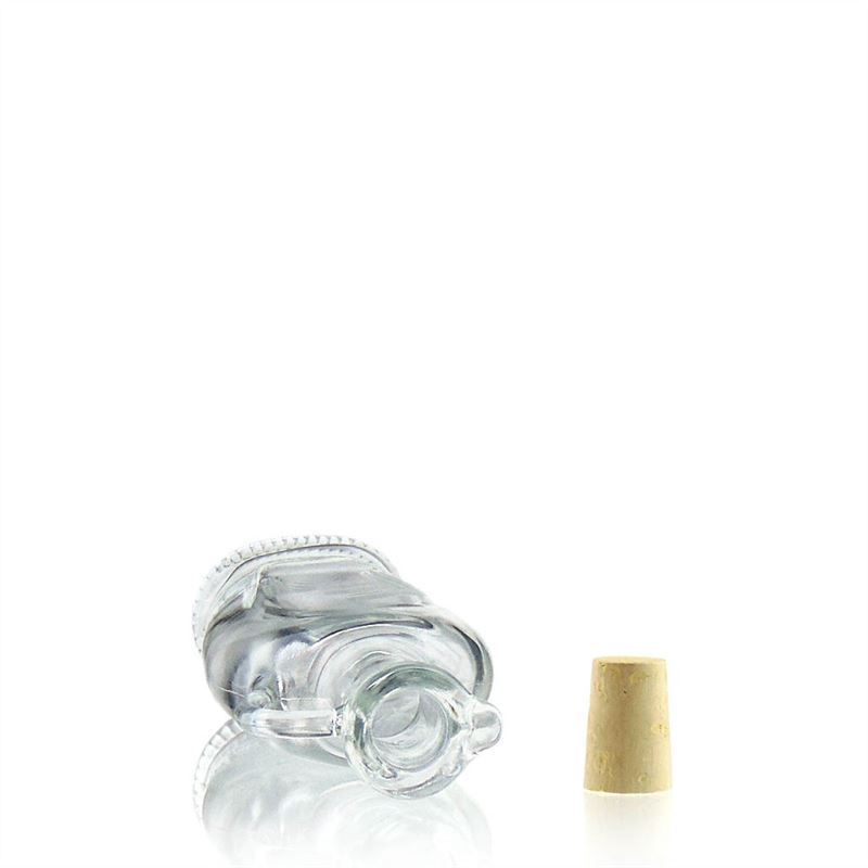 Garrafa de vidro de 250 ml 'Eleganta', oval, boca: cortiça Garrafa de vidro de 250 ml 'Eleganta', oval, boca: cortiça