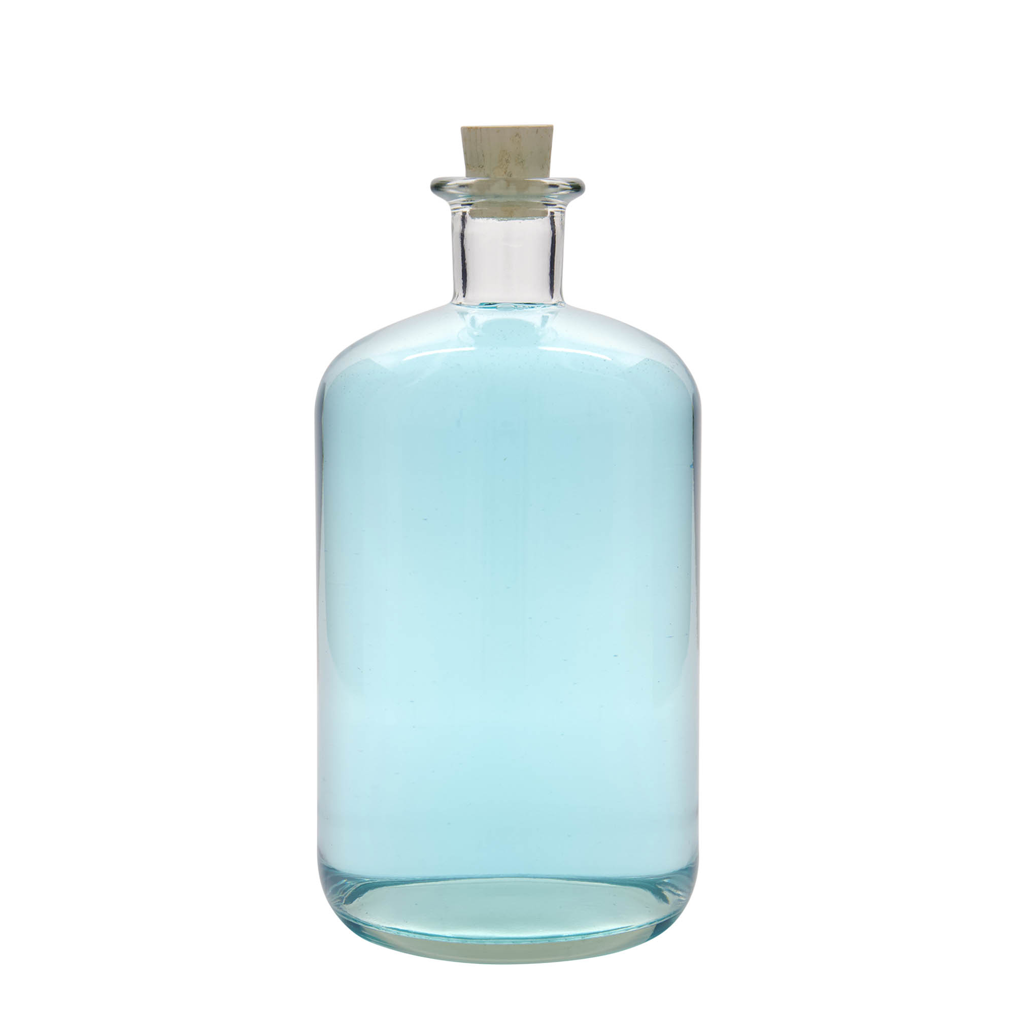 Frasco de vidro de 1.500 ml para farmacêutico, bocal: cortiça