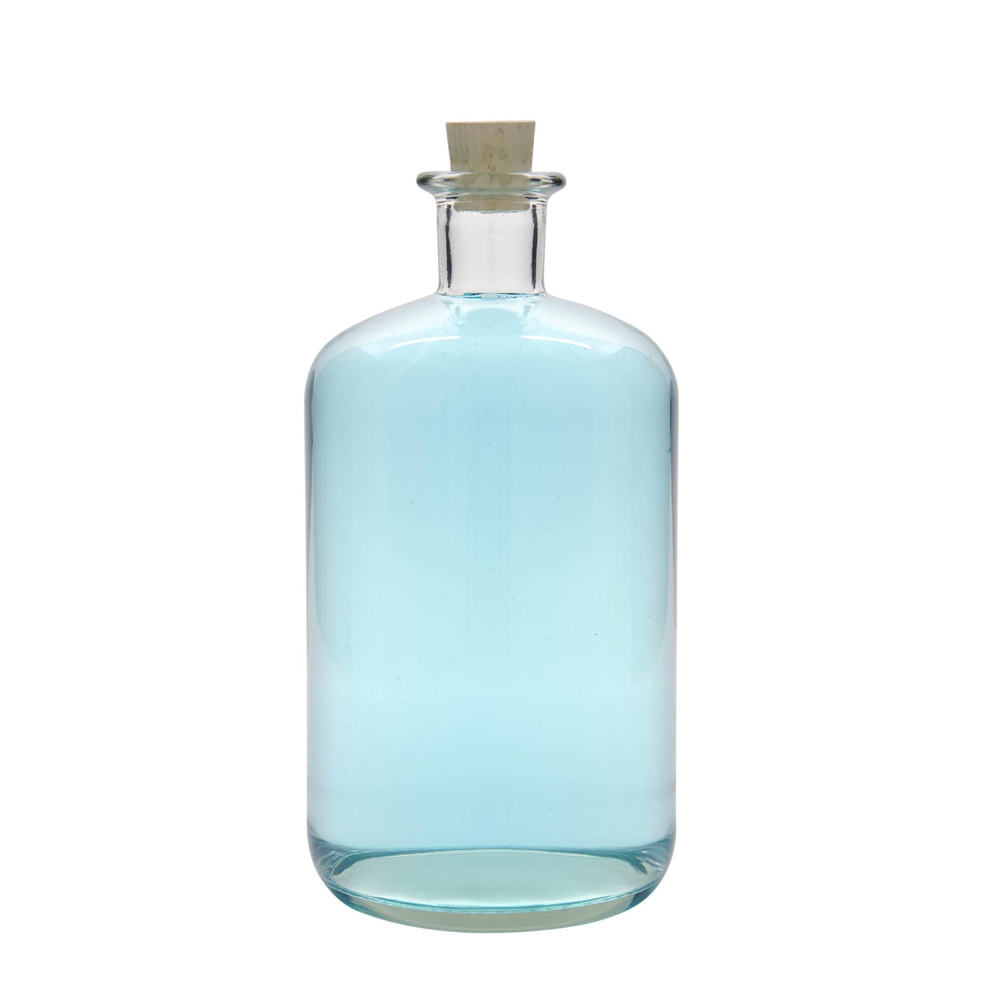 Frasco de vidro de 1.500 ml para farmacêutico, bocal: cortiça