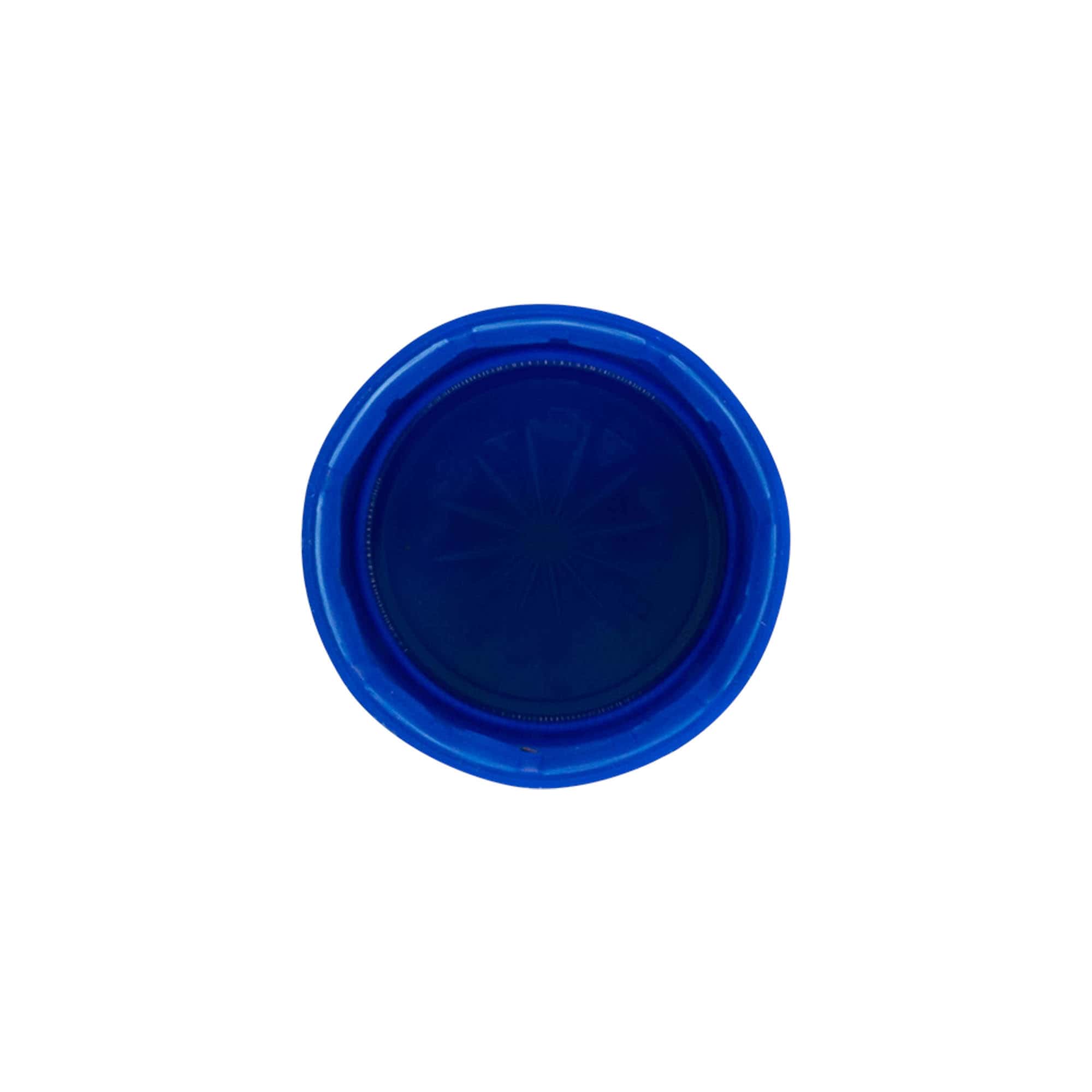 Tampa de rosca com rosca dupla, plástico PE, azul, para boca: PET 38 mm Tampa de rosca com rosca dupla, plástico PE, azul, para boca: PET 38 mm