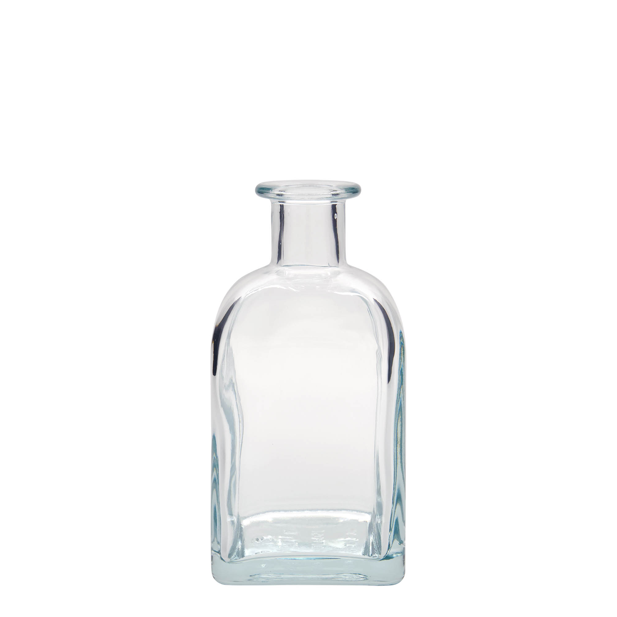 Frasco de vidro de 350 ml Apotheker Carré, quadrado, boca: cortiça Frasco de vidro de 350 ml Apotheker Carré, quadrado, boca: cortiça