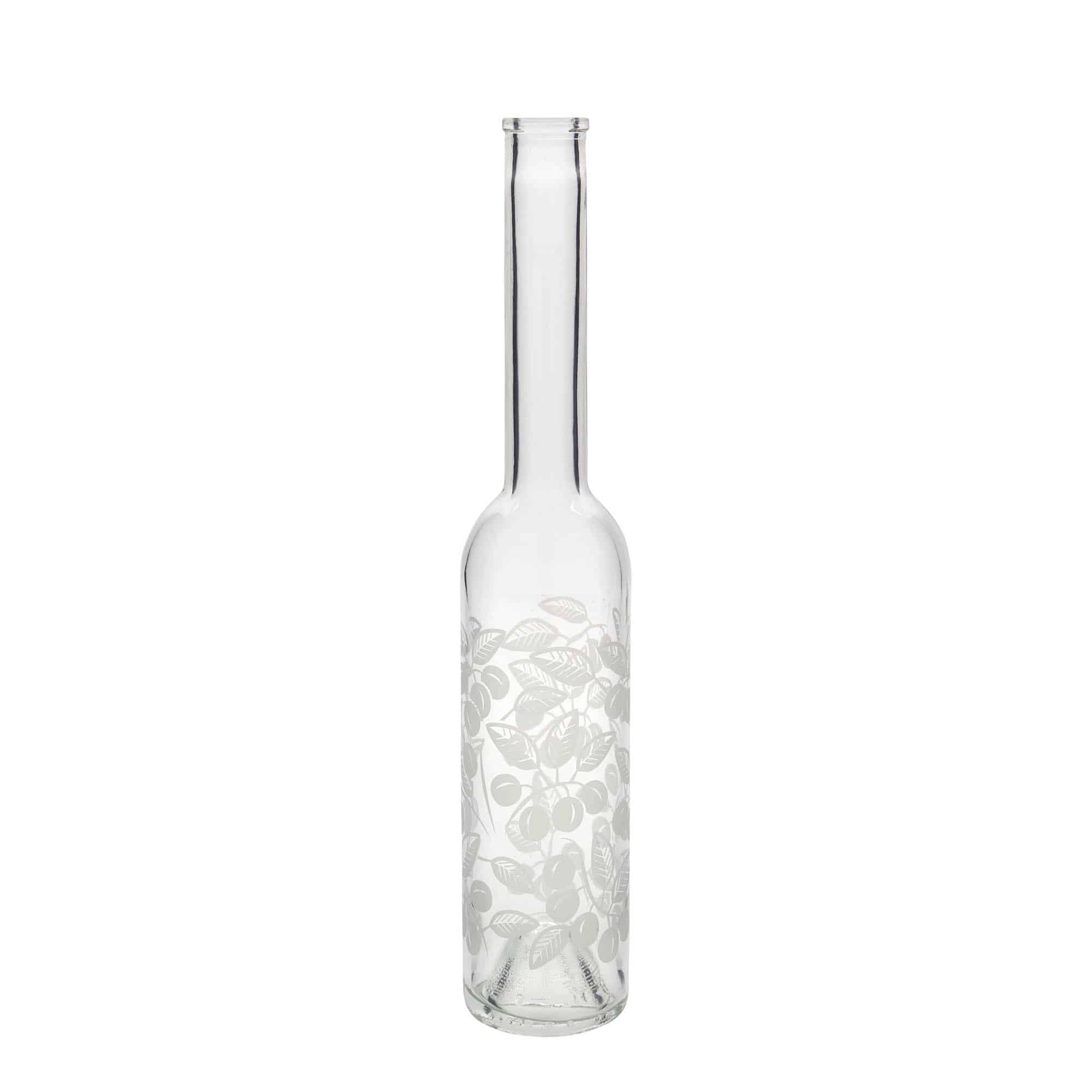 350 ml Garrafa de vidro 'Opera', Motivo: Mirabelas, boca: Cortiça 350 ml Garrafa de vidro 'Opera', Motivo: Mirabelas, boca: Cortiça