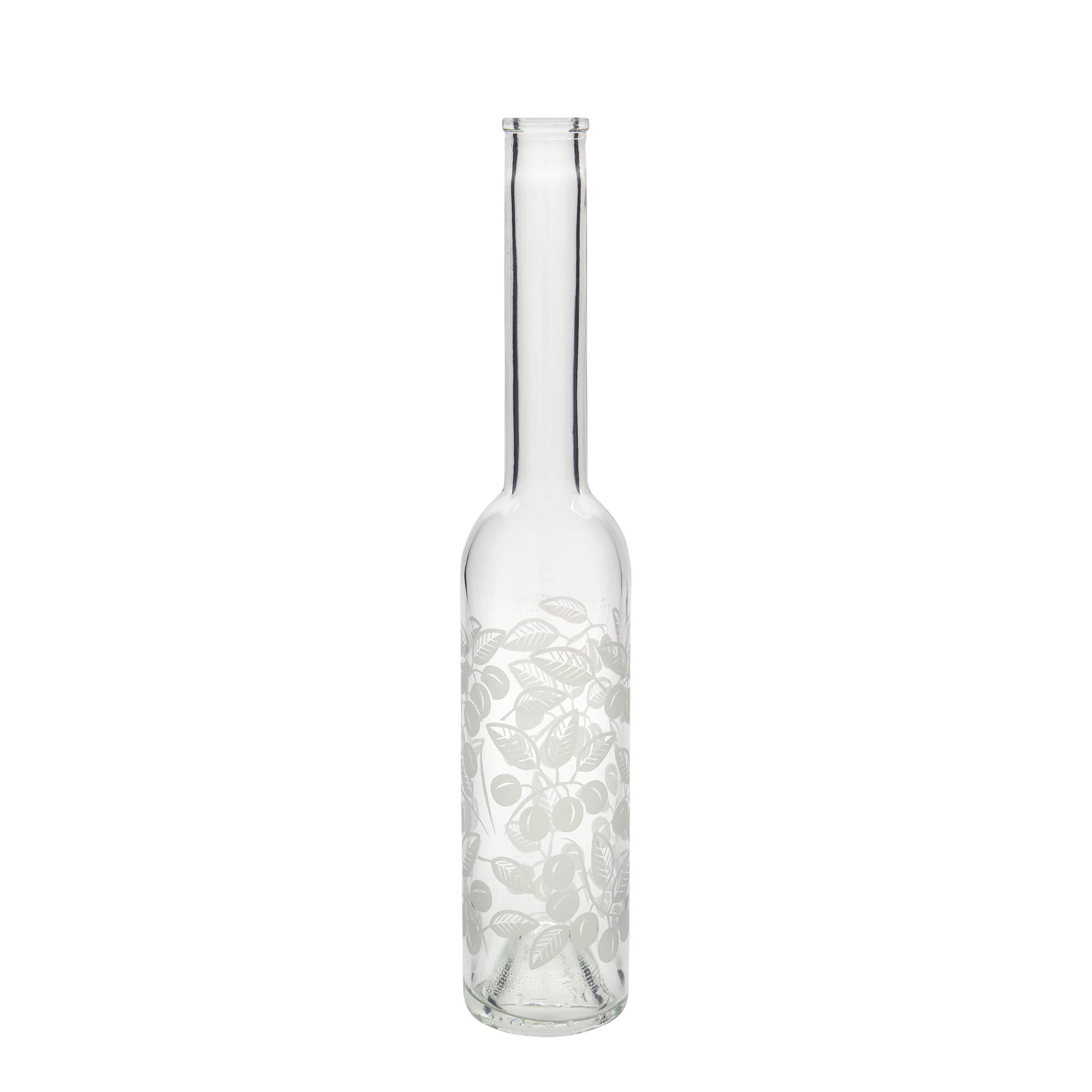 Garrafa de vidro de 350 ml 'Ópera', motivo: Mirabelas, boca: cortiça Garrafa de vidro de 350 ml 'Ópera', motivo: Mirabelas, boca: cortiça