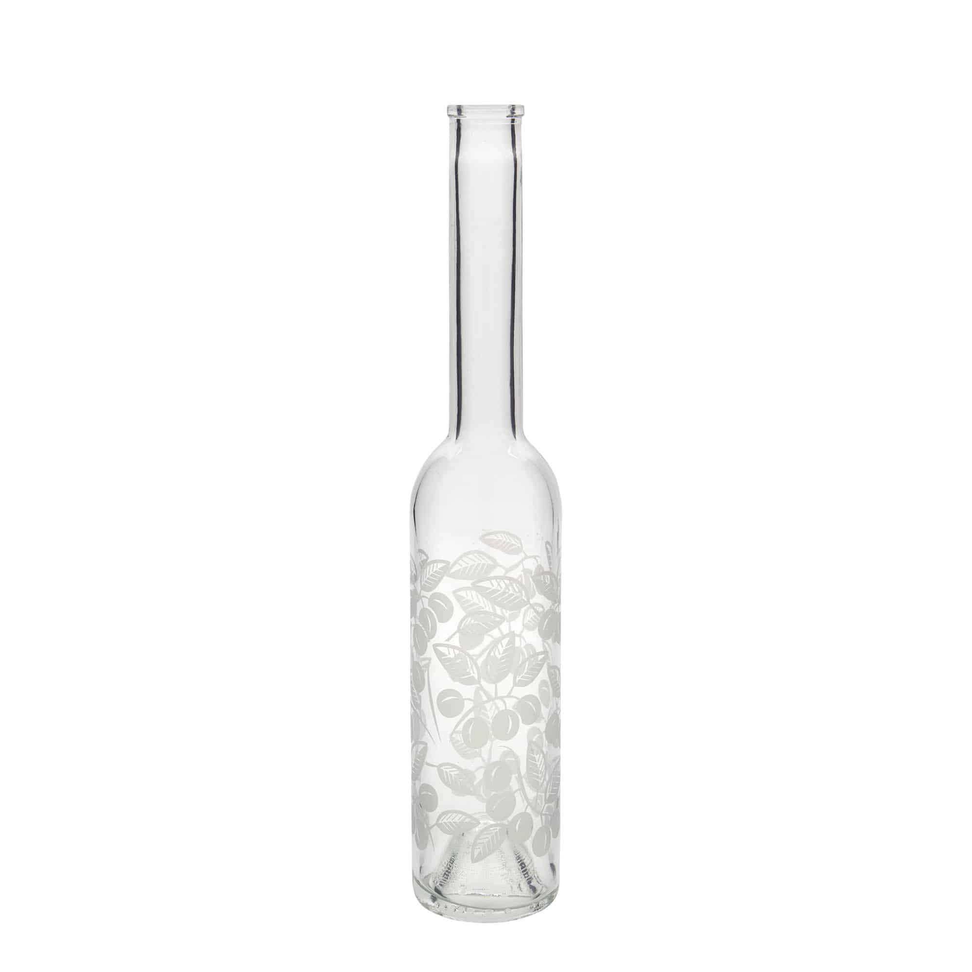 Garrafa de vidro de 350 ml 'Ópera', motivo: Mirabelas, boca: cortiça