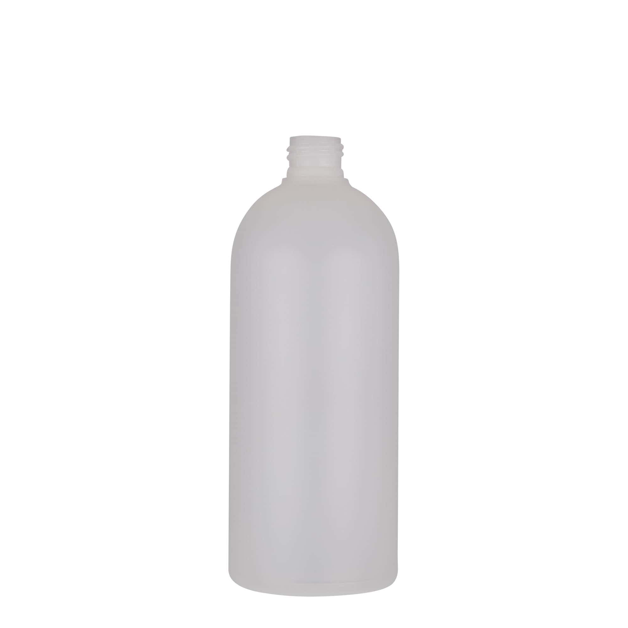 Frasco de plástico de 500 ml 'Tuffy', HDPE, natural, boca: 24/410