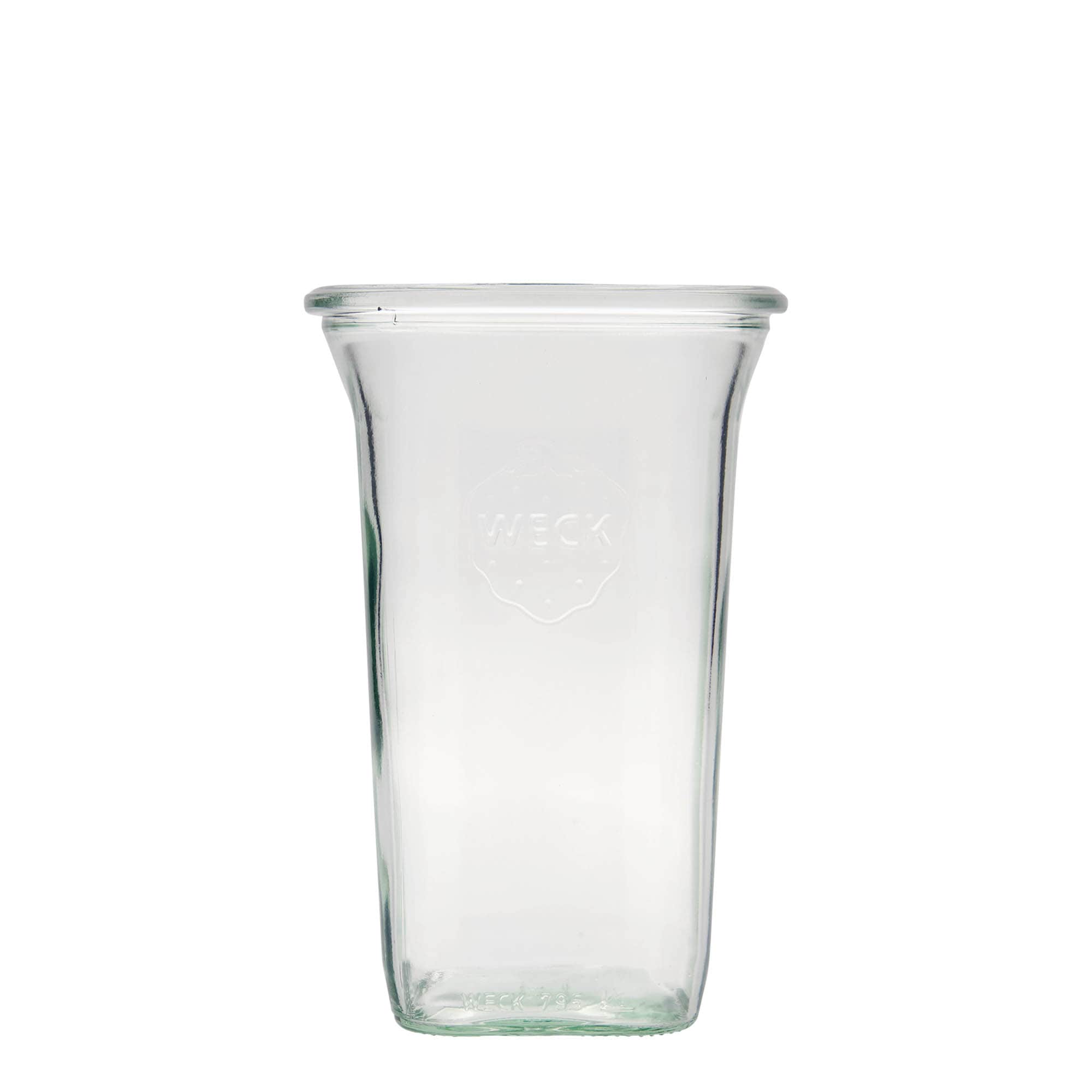 795 ml WECK Quadroglas, quadrado, Abertura: Borda redonda
