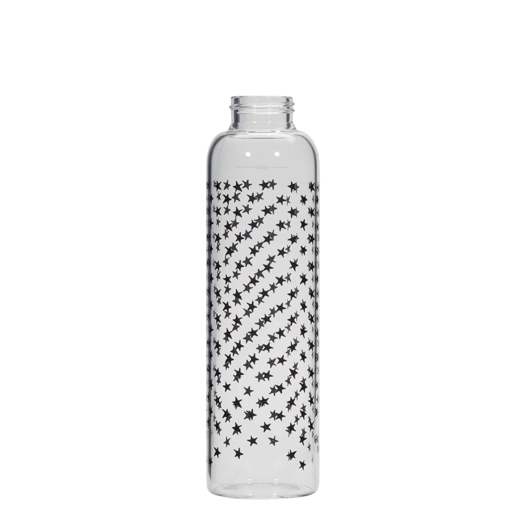 500 ml Garrafa de água 'Perseus', Motivo: Estrelas pretas, boca: Tampa de rosca 500 ml Garrafa de água 'Perseus', Motivo: Estrelas pretas, boca: Tampa de rosca