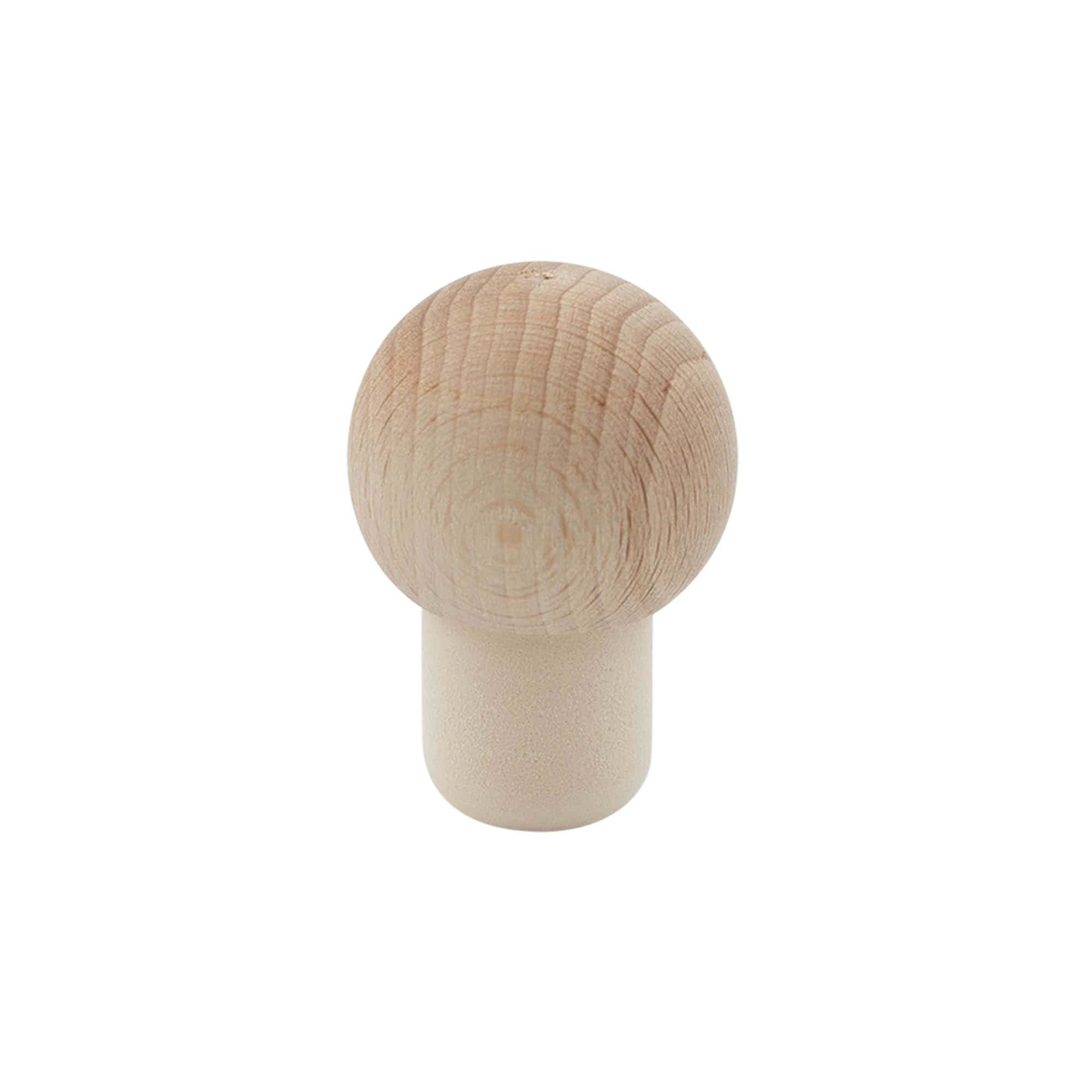 Rolha com pega 19 mm 'Bola', madeira/plástico, para boca: cortiça