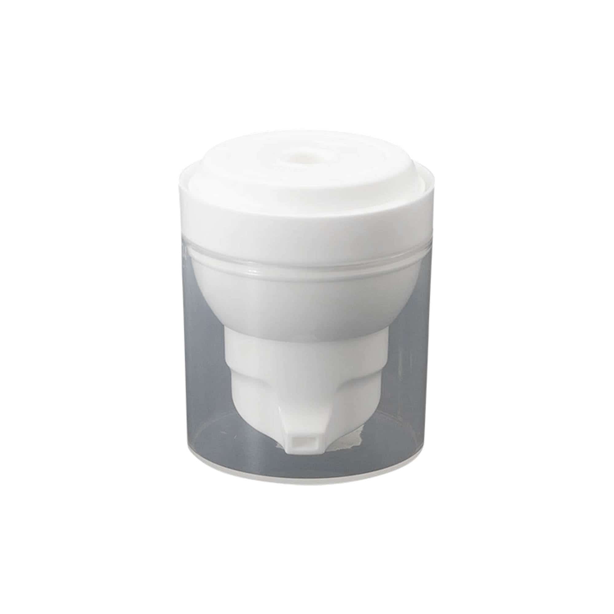Cabeça de bomba dispensadora airless 'Mezzo', plástico PP, branco