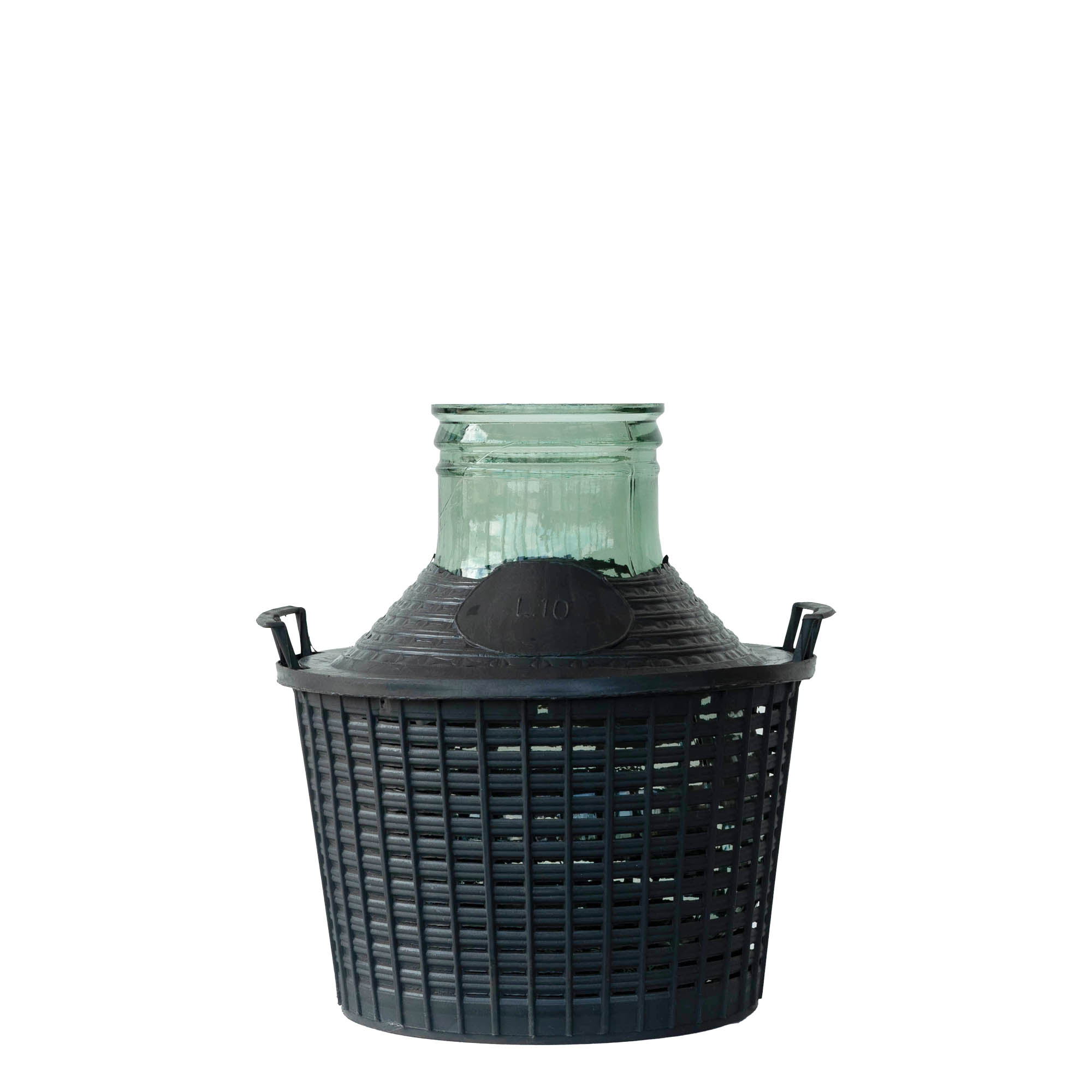 Botija de vidro de pescoço largo, 10 l, tampa de encaixe Botija de vidro de pescoço largo, 10 l, tampa de encaixe