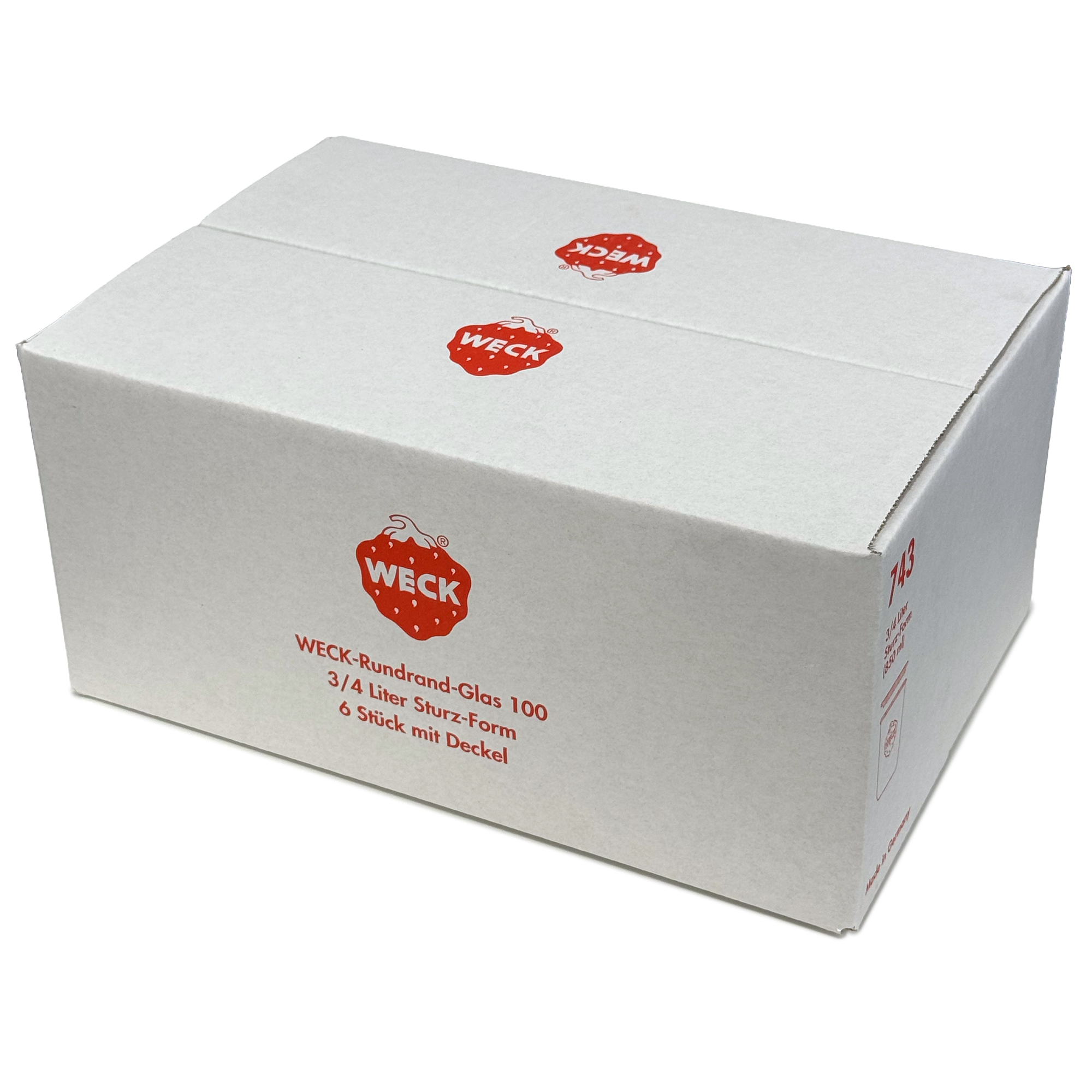 6x 850 ml frasco WECK com tampa de vidro RR 100