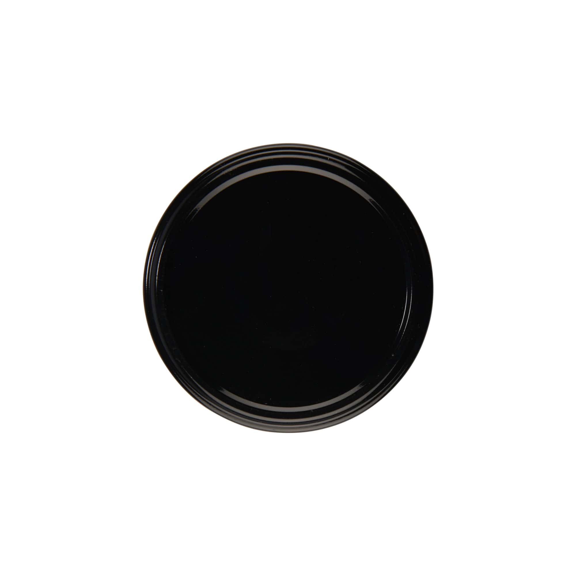 Tampa Twist-Off, folha de ferro, preta, para abertura: TO 82