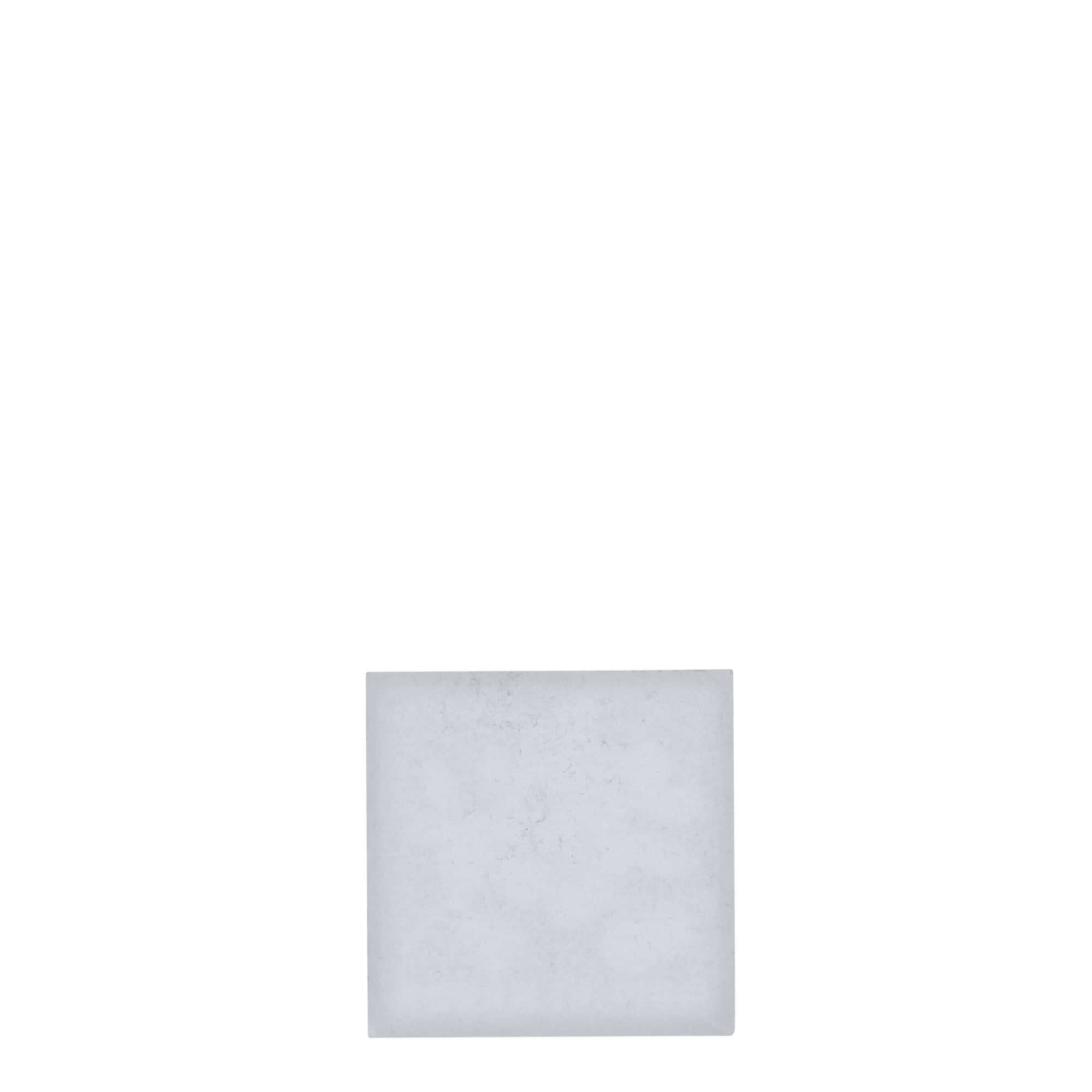 Etiqueta de estanho 'Mirtilo', quadrada, metal, prata Etiqueta de estanho 'Mirtilo', quadrada, metal, prata