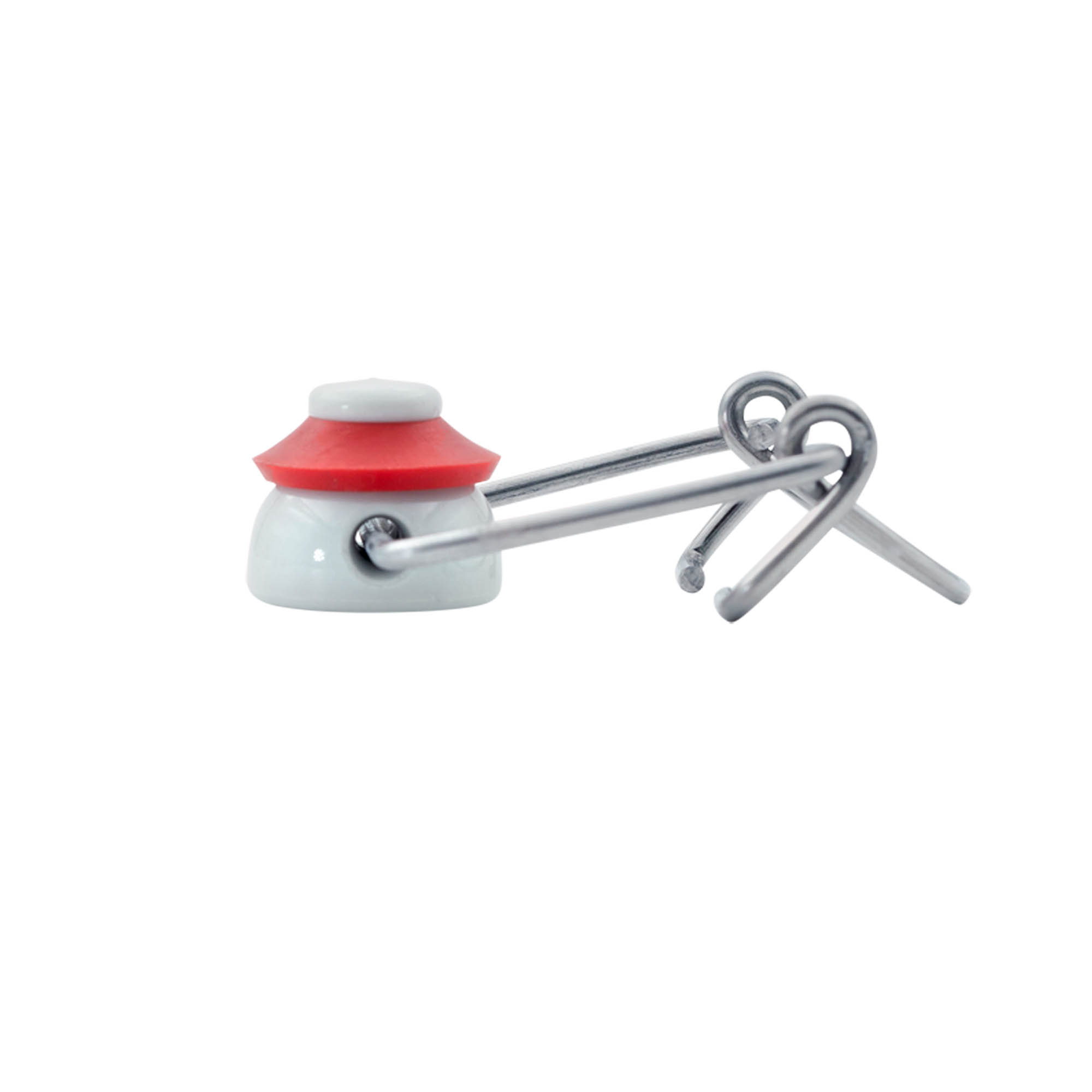 Fecho de pressão Standard #, plástico, vermelho-branco Fecho de pressão Standard #, plástico, vermelho-branco