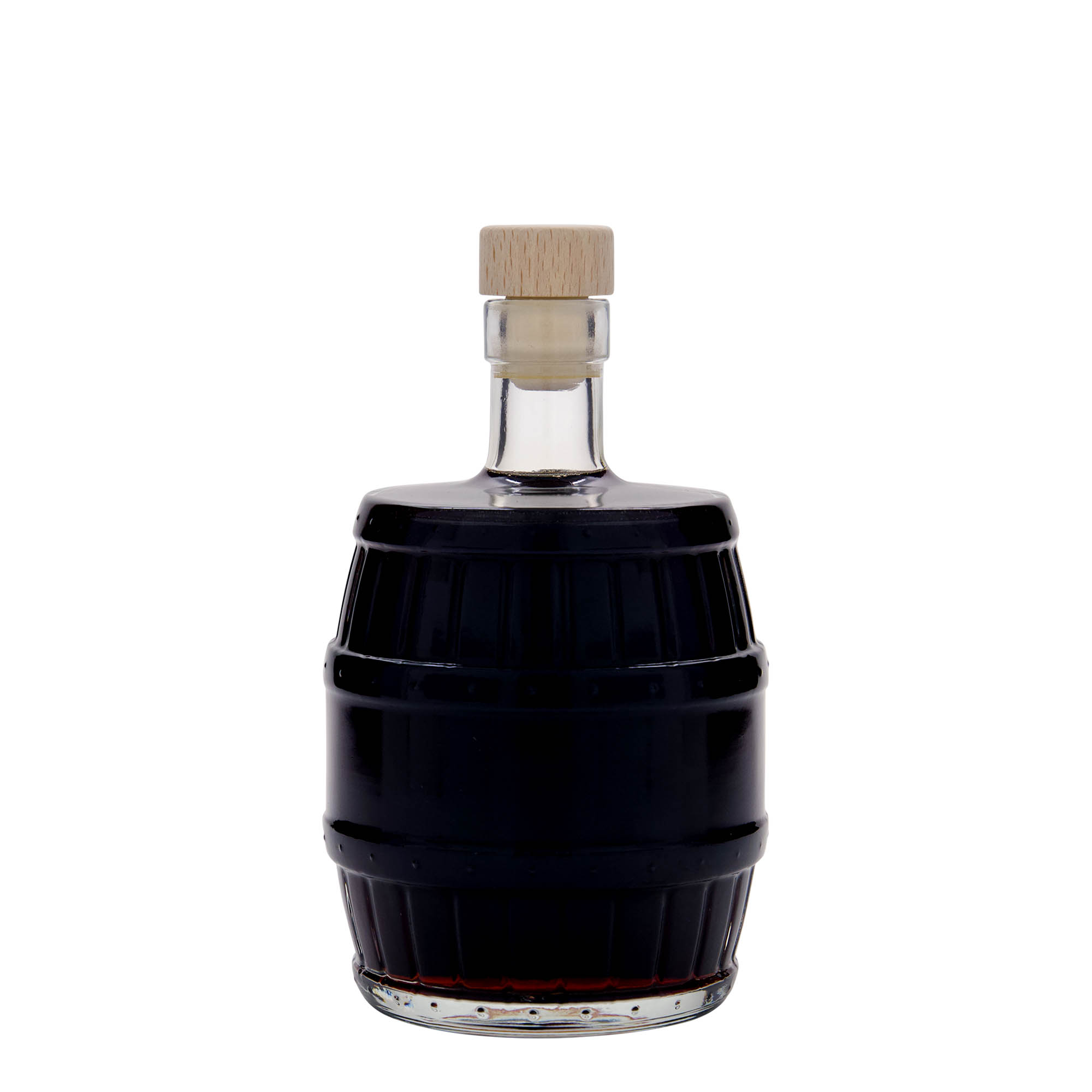 Garrafa de vidro de 500 ml 'Barril', Boca: Cortiça Garrafa de vidro de 500 ml 'Barril', Boca: Cortiça