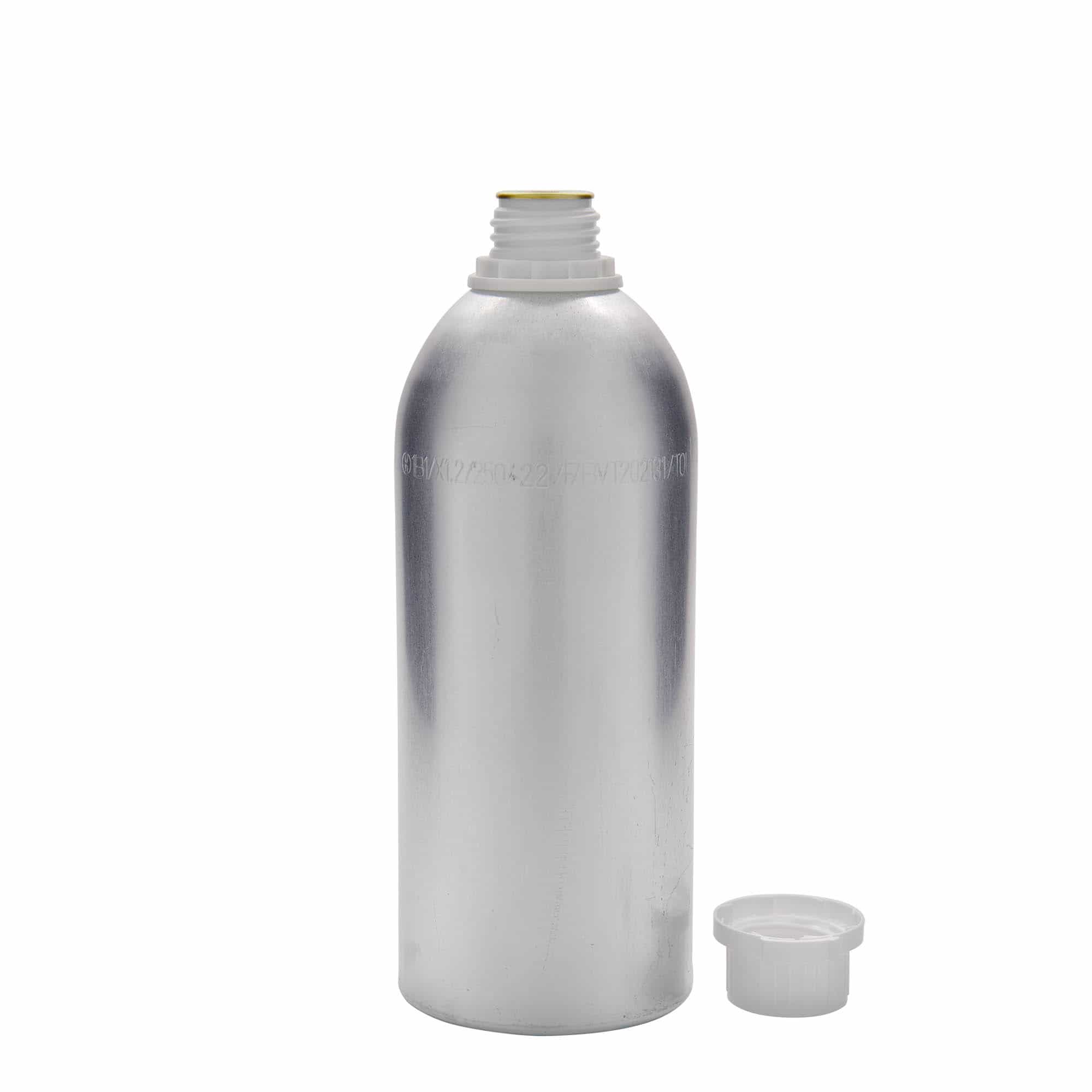 1100 ml Garrafa em alumínio, metal, prateado, boca: DIN 32 1100 ml Garrafa em alumínio, metal, prateado, boca: DIN 32