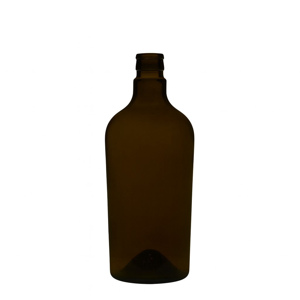 750 ml Garrafa de vinagre/óleo 'Oleum', vidro, verde antigo, bocal: DOP