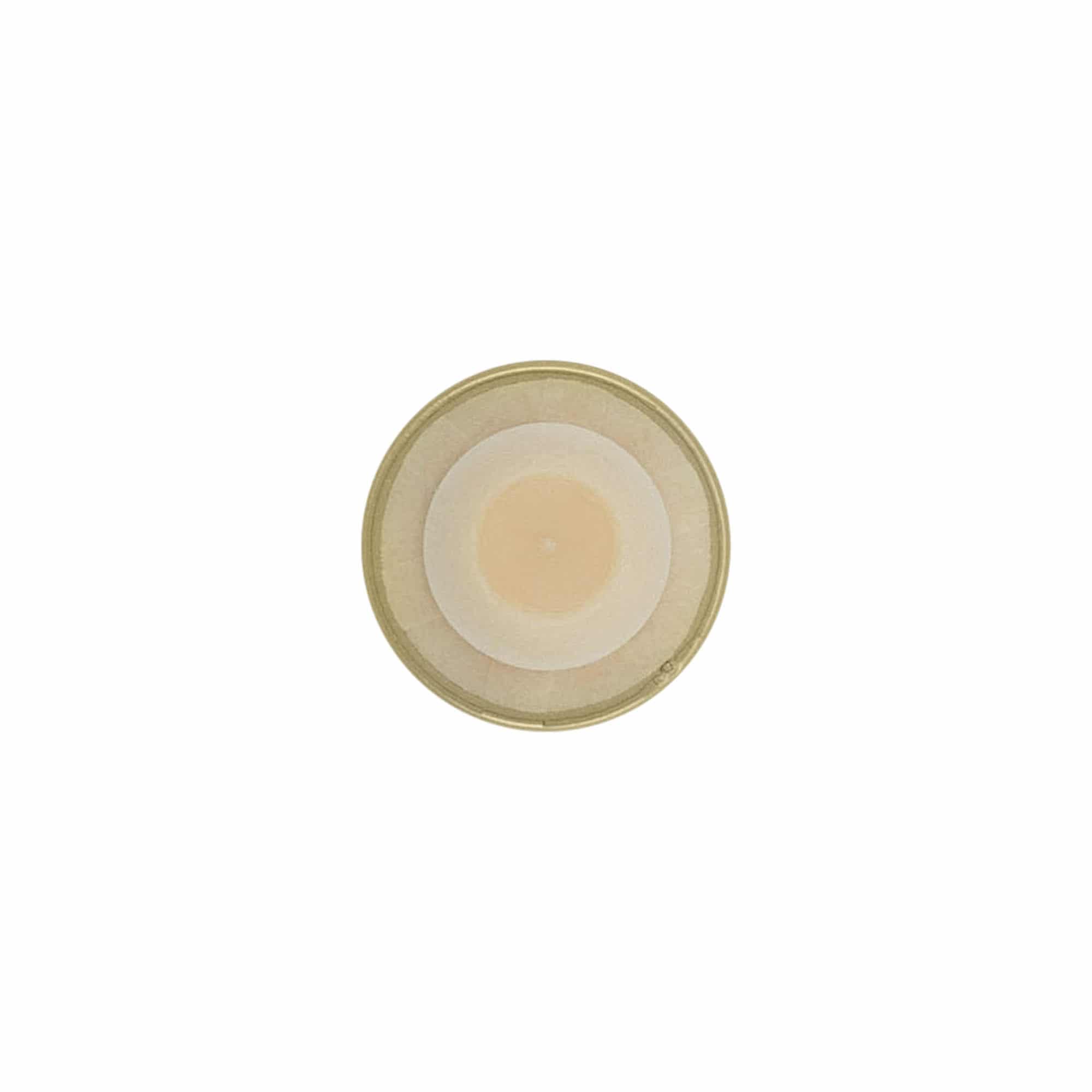 Rolha de pega 19 mm, plástico, dourado, para abertura: cortiça