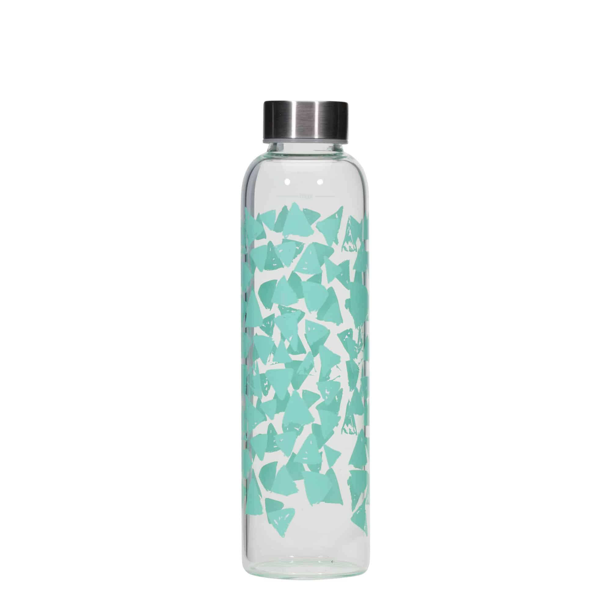 500 ml Garrafa de água 'Perseus', Motivo: Triângulos turquesa, boca: Tampa de rosca 500 ml Garrafa de água 'Perseus', Motivo: Triângulos turquesa, boca: Tampa de rosca