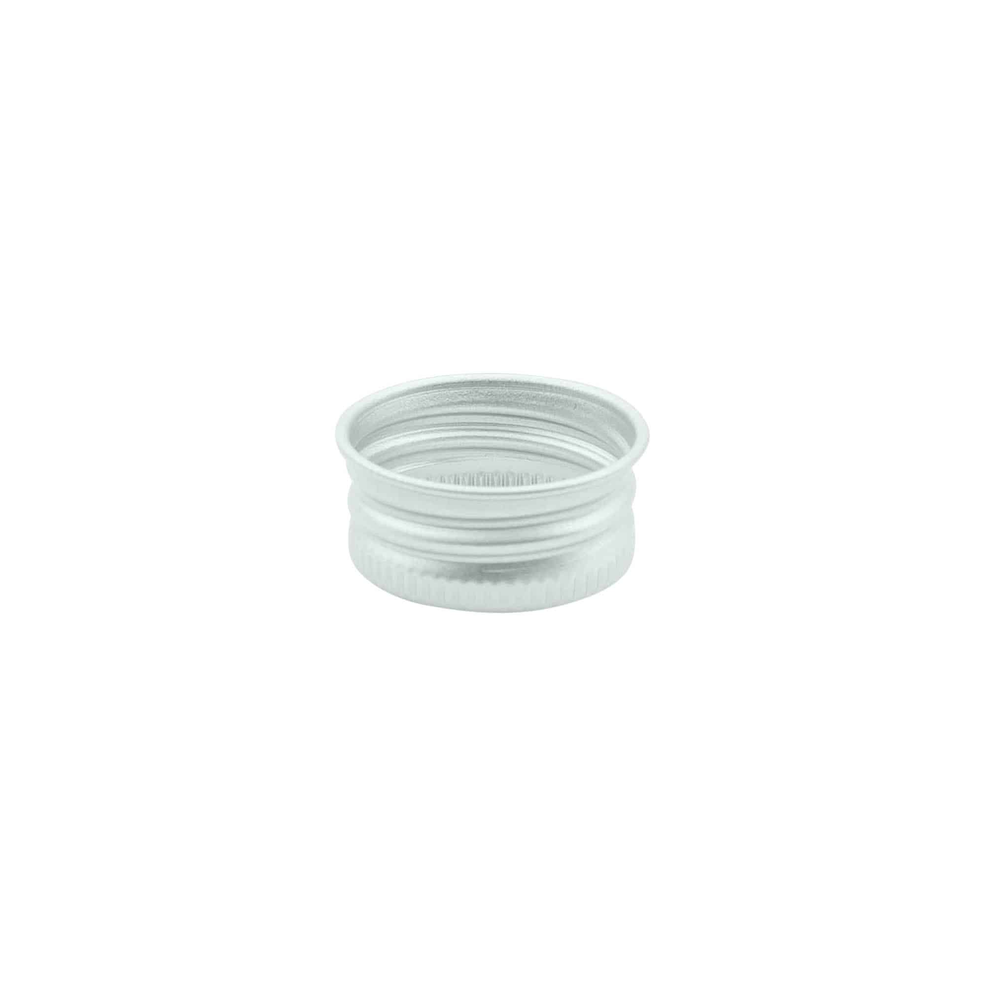 Tampa de rosca, metal, prateada, para bocal: 24/410