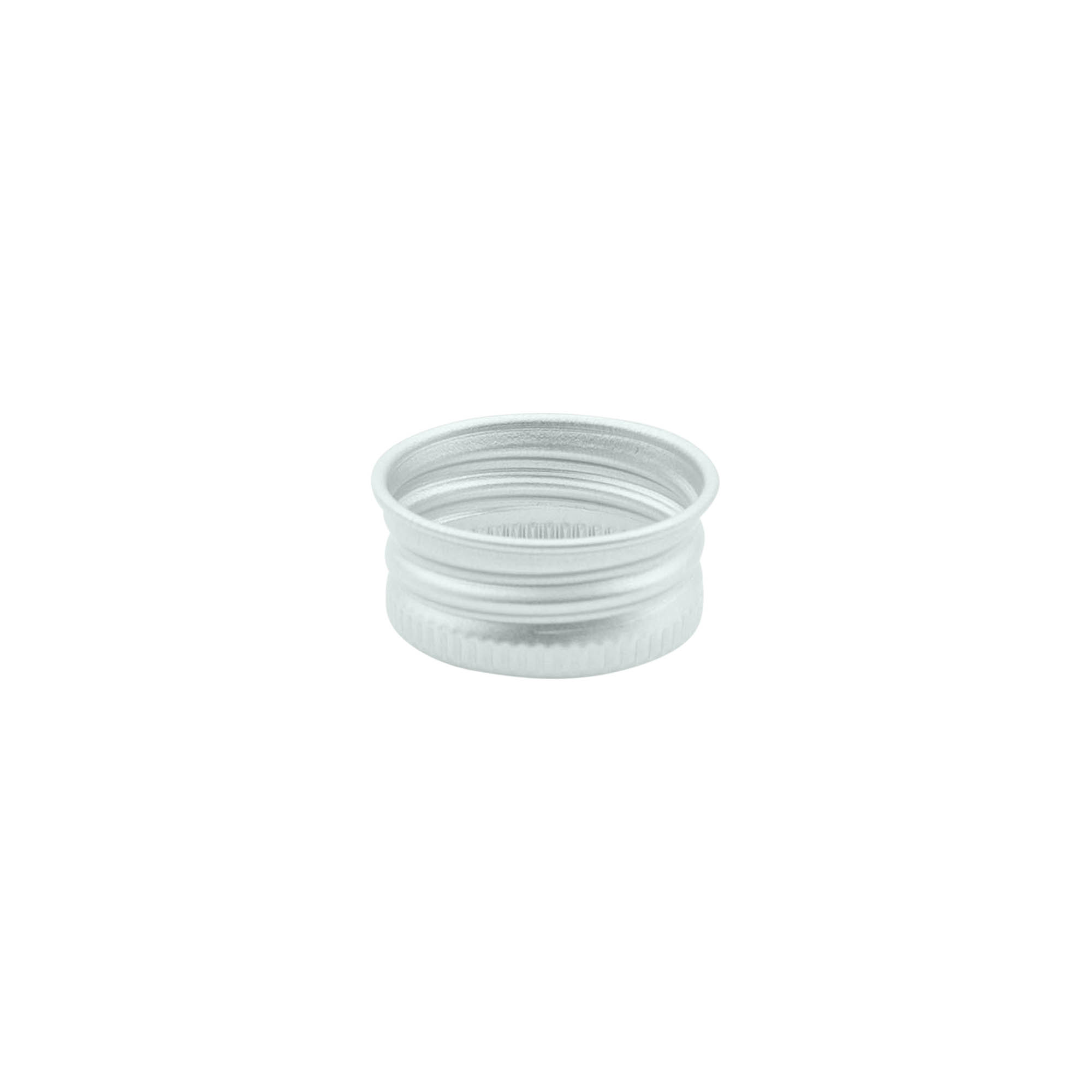 Tampa de rosca, metal, prateada, para bocal: 24/410