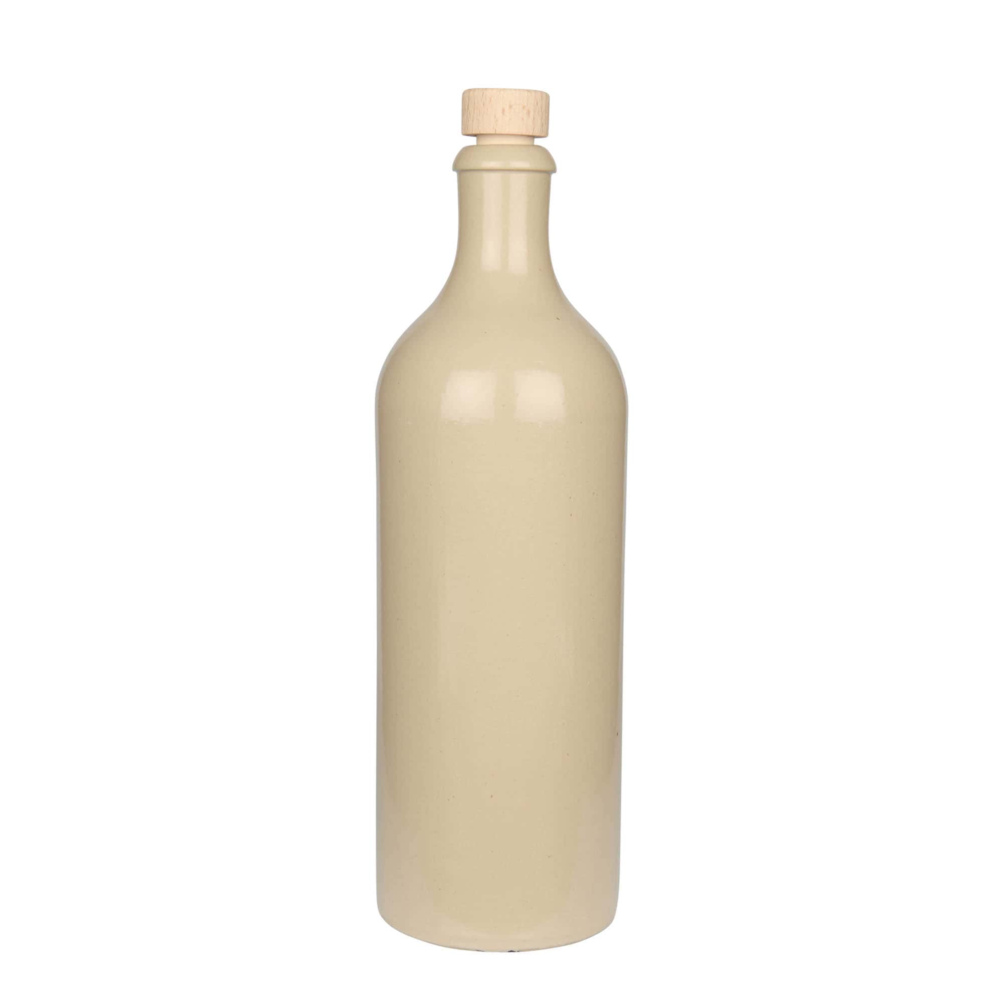 750 ml Jarro de barro, grés, bege, Boca: cortiça