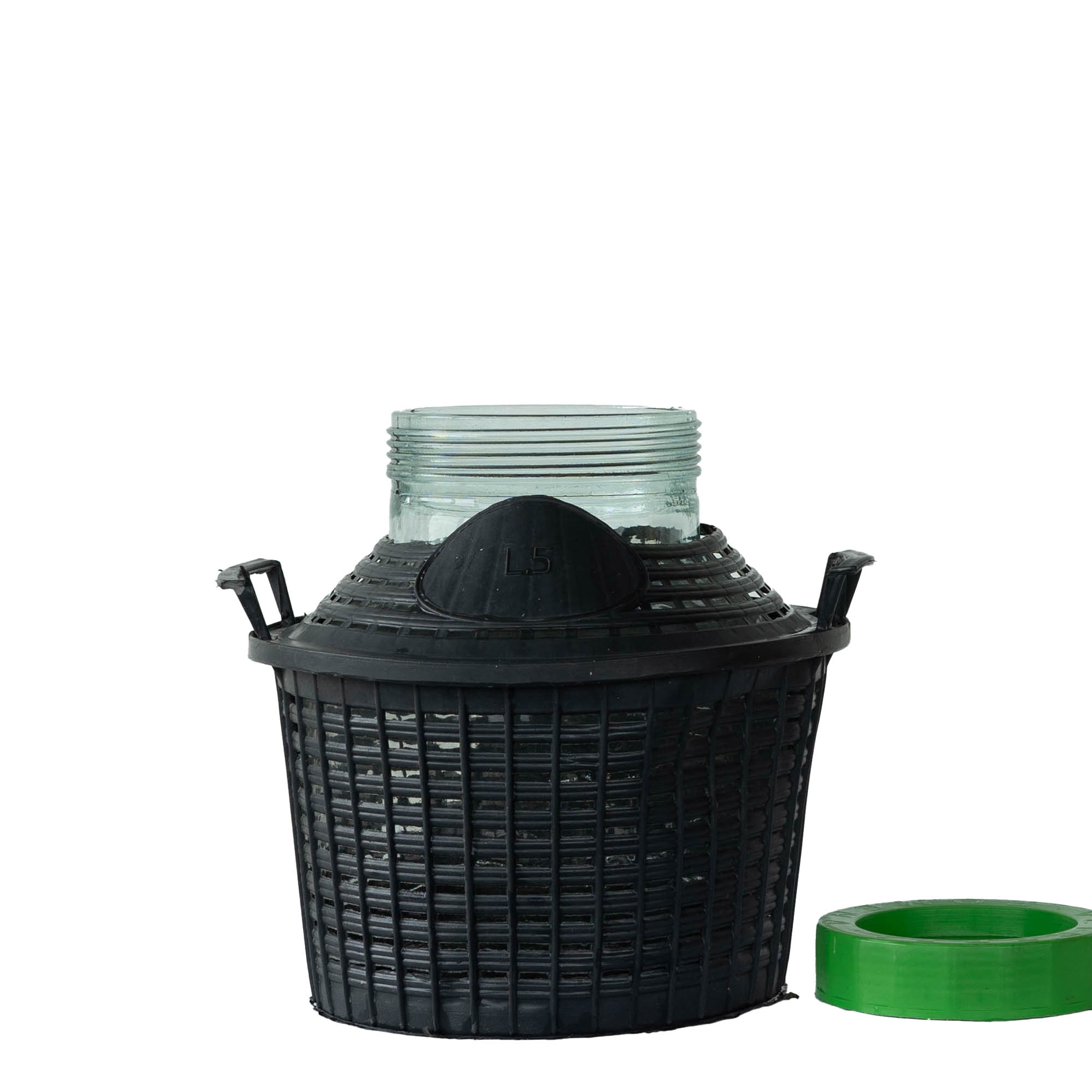 5 l garrafa de balão de boca larga, vidro, boca: fecho de rosca 5 l garrafa de balão de boca larga, vidro, boca: fecho de rosca