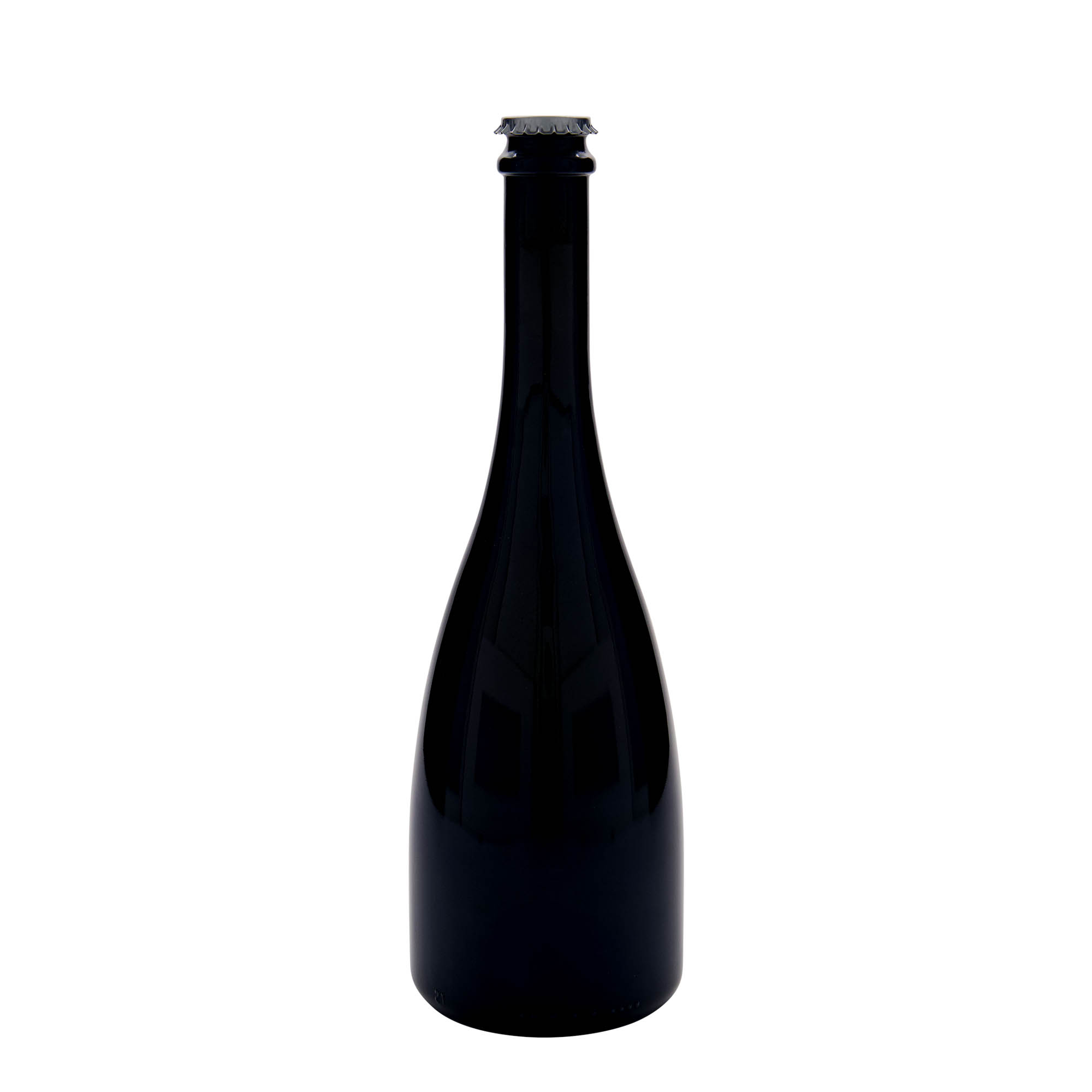 Garrafa de cerveja/espumante 'Tosca' 750 ml, vidro, verde antigo, boca: tampa de coroa Garrafa de cerveja/espumante 'Tosca' 750 ml, vidro, verde antigo, boca: tampa de coroa