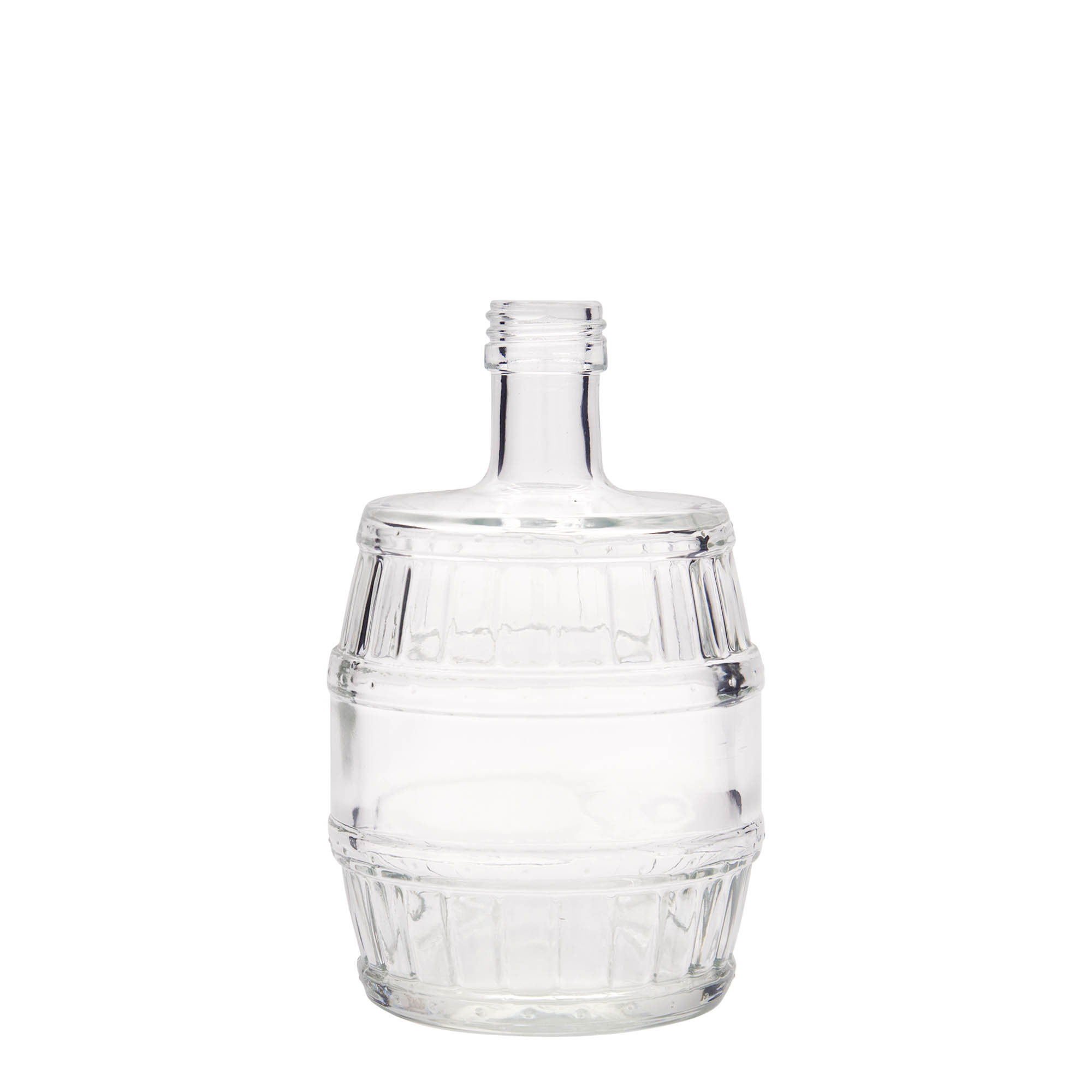 Garrafa de vidro de 500 ml 'Barril', boca: PP 28 Garrafa de vidro de 500 ml 'Barril', boca: PP 28