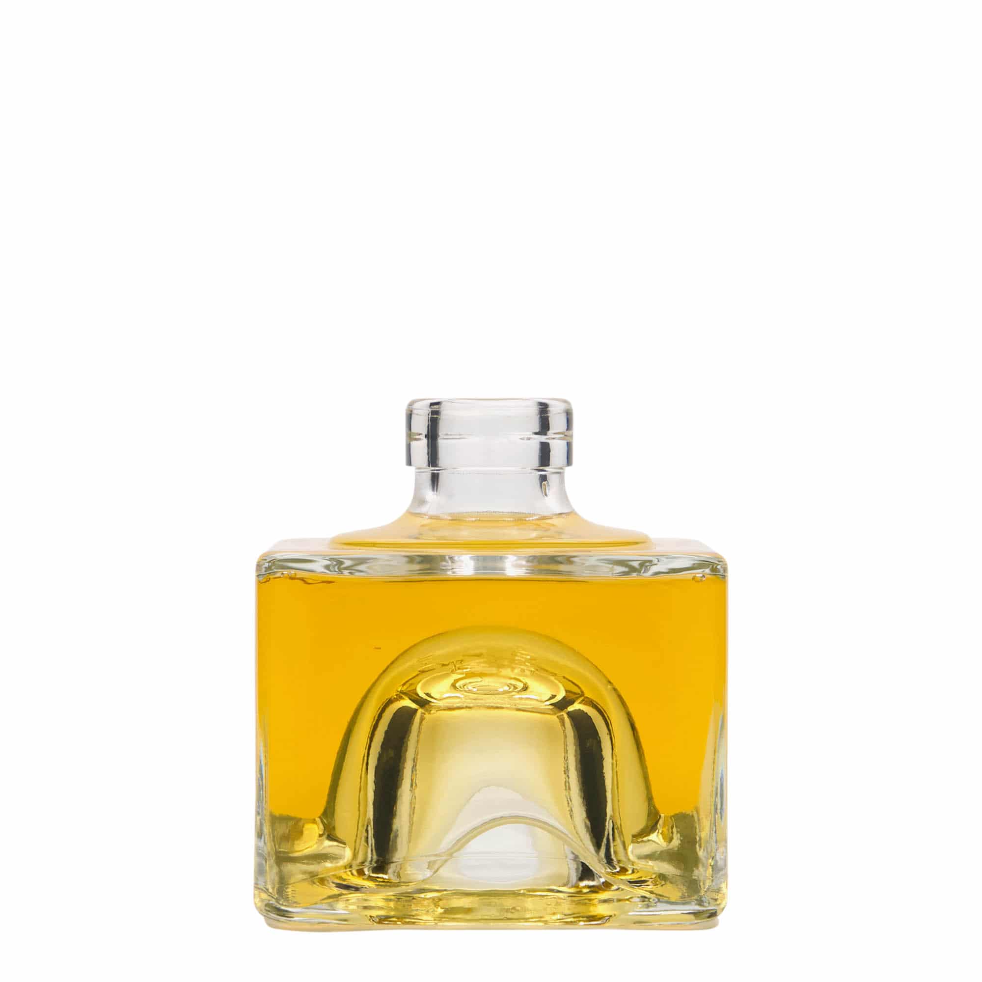 Garrafa de vidro de 200 ml 'Cocolores', quadrada, boca: cortiça