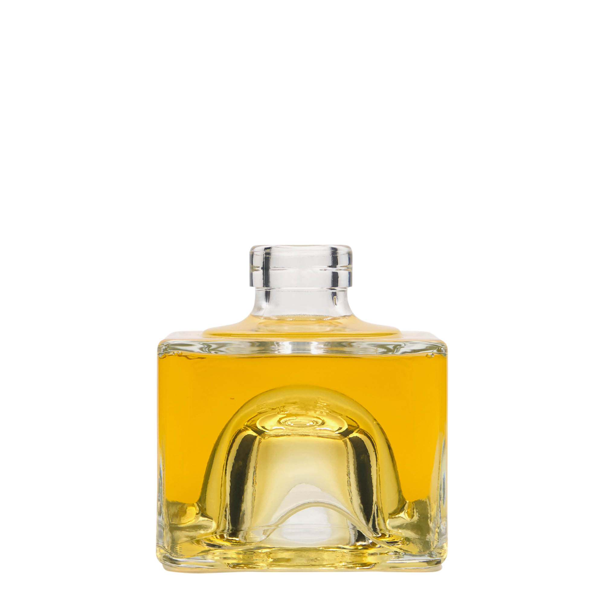 Garrafa de vidro de 200 ml 'Cocolores', quadrada, boca: cortiça