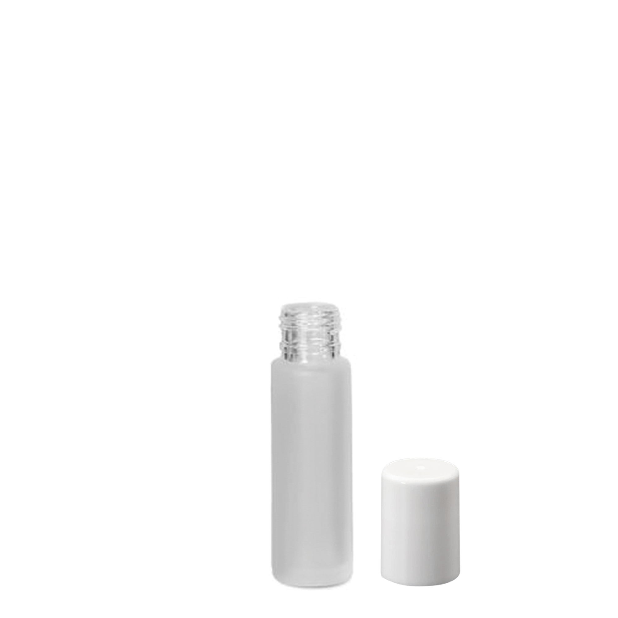 Frasco roll-on de 10 ml, vidro, esmerilado, abertura: tampa de rosca