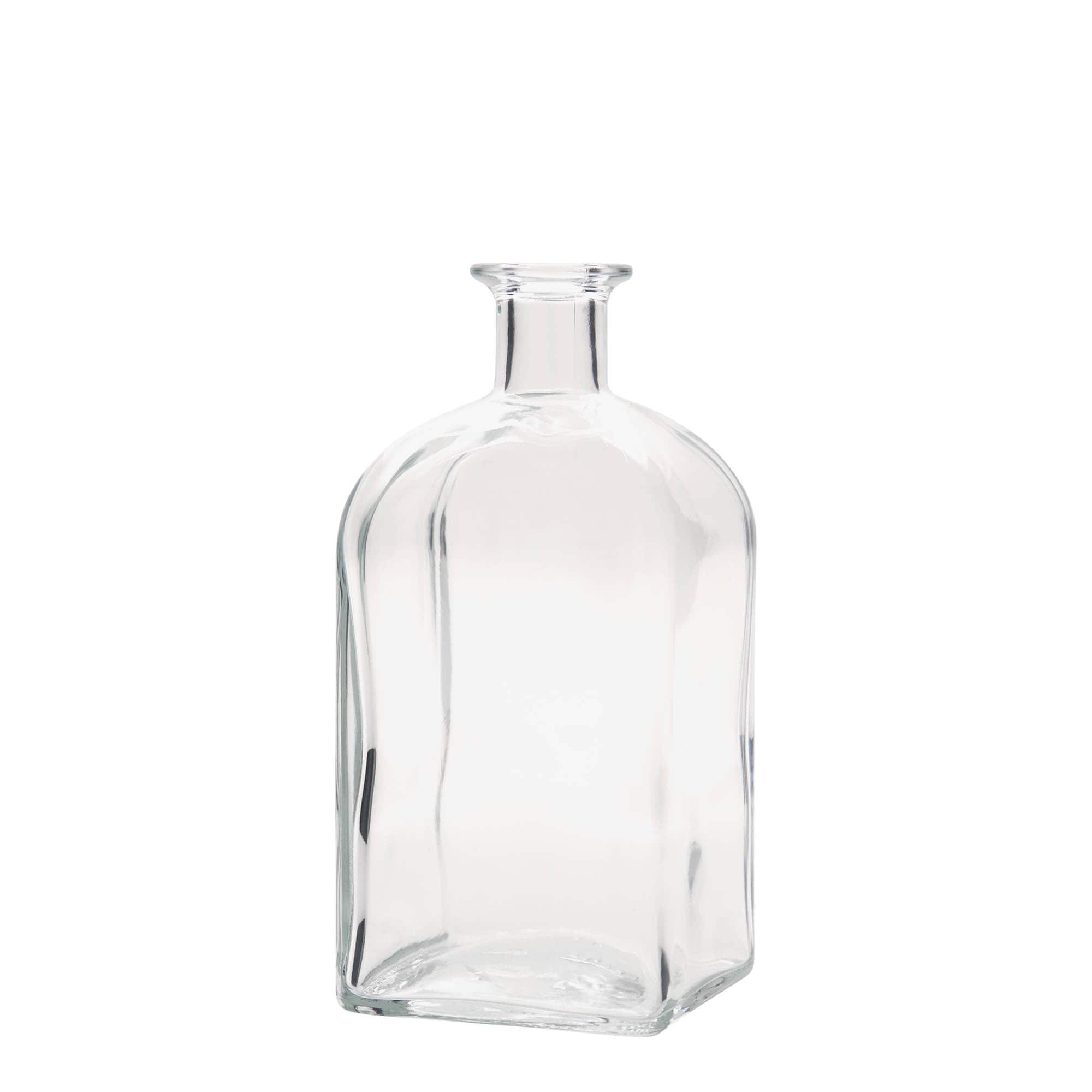 Garrafa de vidro de 700 ml Apotheker Carré, quadrada, boca: cortiça