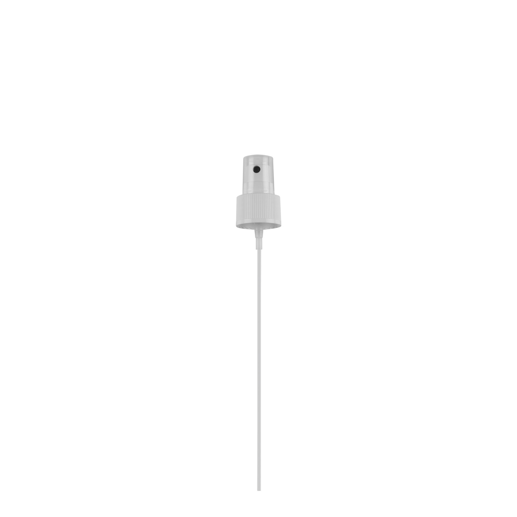 Tampa de rosca com pulverizador spray, plástico PP, branco, para bocal: 24/410