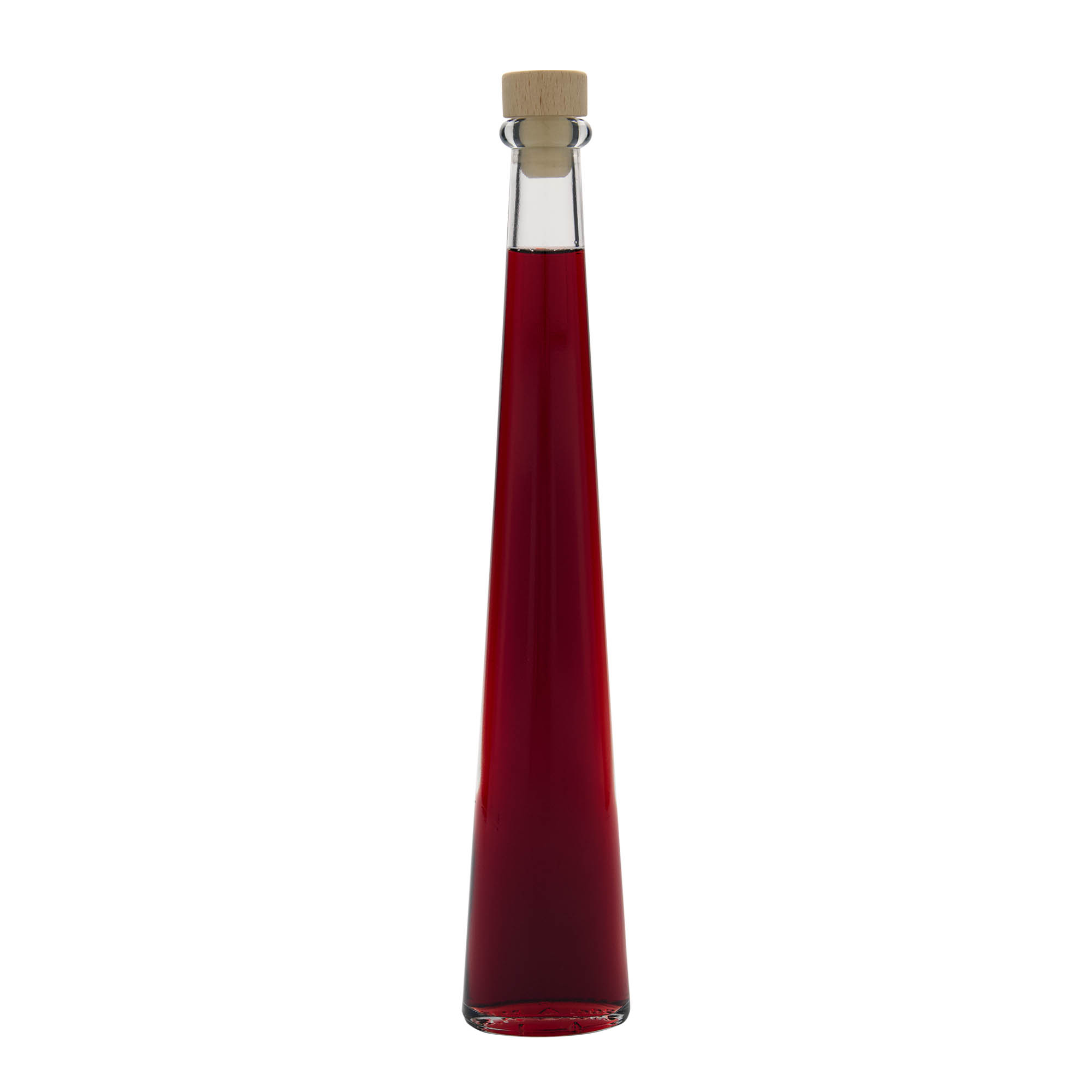 Garrafa de vidro de 200 ml 'Dama Ovale', oval, boca: cortiça